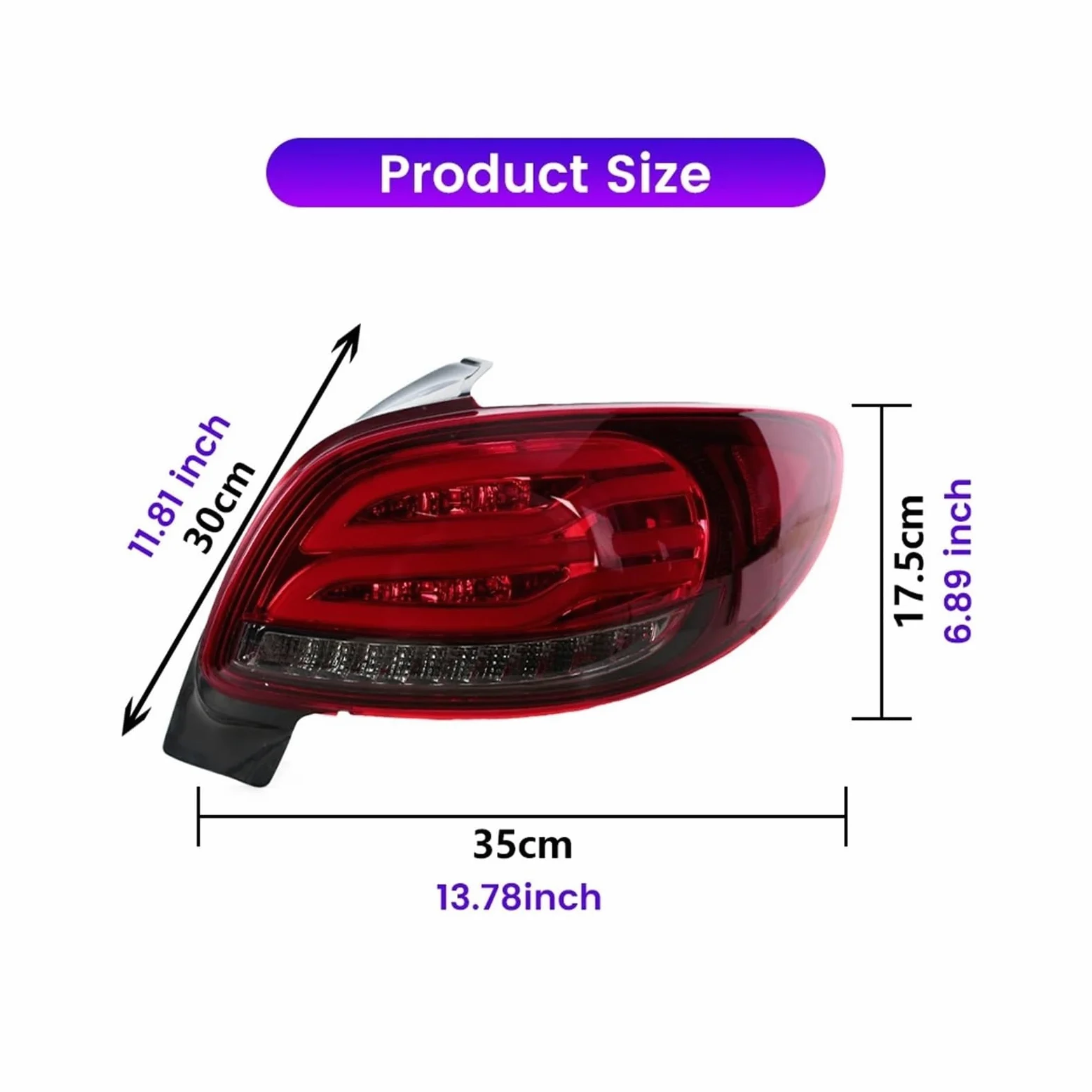 Faros Traseros Para Peugeot 206 2004-2008 2 Luces Traseras LED Lámpara DRL Freno Marcha Atrás Antiniebla Conjunto De Para Coche Plug And Play Piloto Trasero Coche(Light Black)