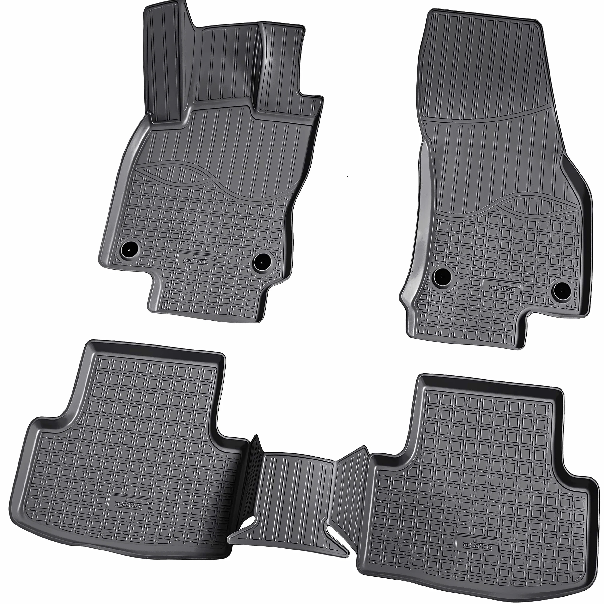 Recambo Alfombrillas de goma 3D, Alfombras Coche para VW T-ROC | Tipo A11 | Año de construcción a partir de 2017 > | Ajuste perfecto con borde
