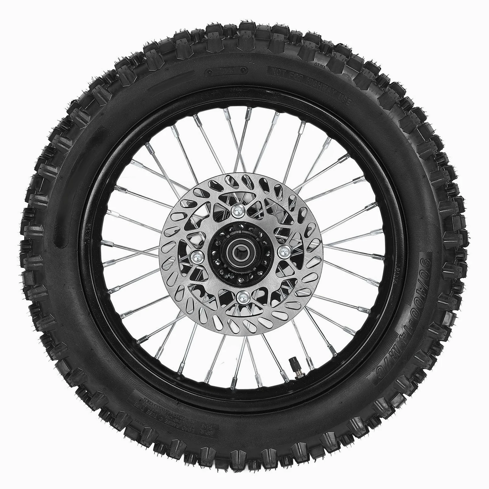 Tbest Conjunto de Neumáticos de Llanta Trasera 90/100-14 para TAO KAYO TSD 110 TD 125, Accesorio de Repuesto Duradero para Montar en Motocicleta