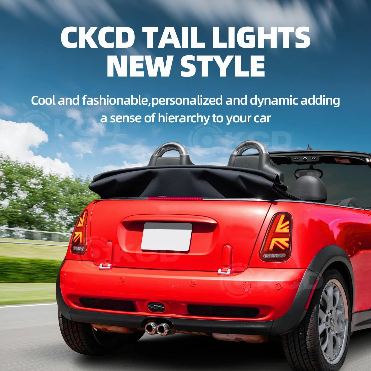 LED Conjunto de luces traseras aptas para Mini Hatchback Convertible R50 R52 R53 2001-2007, luz trasera con luz de circulación diurna y señal de giro secuencial