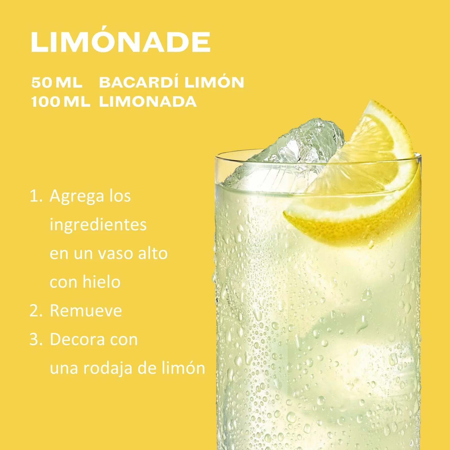 BACARDÍ Limón Ron Blanco Mezclado 27% 1 L