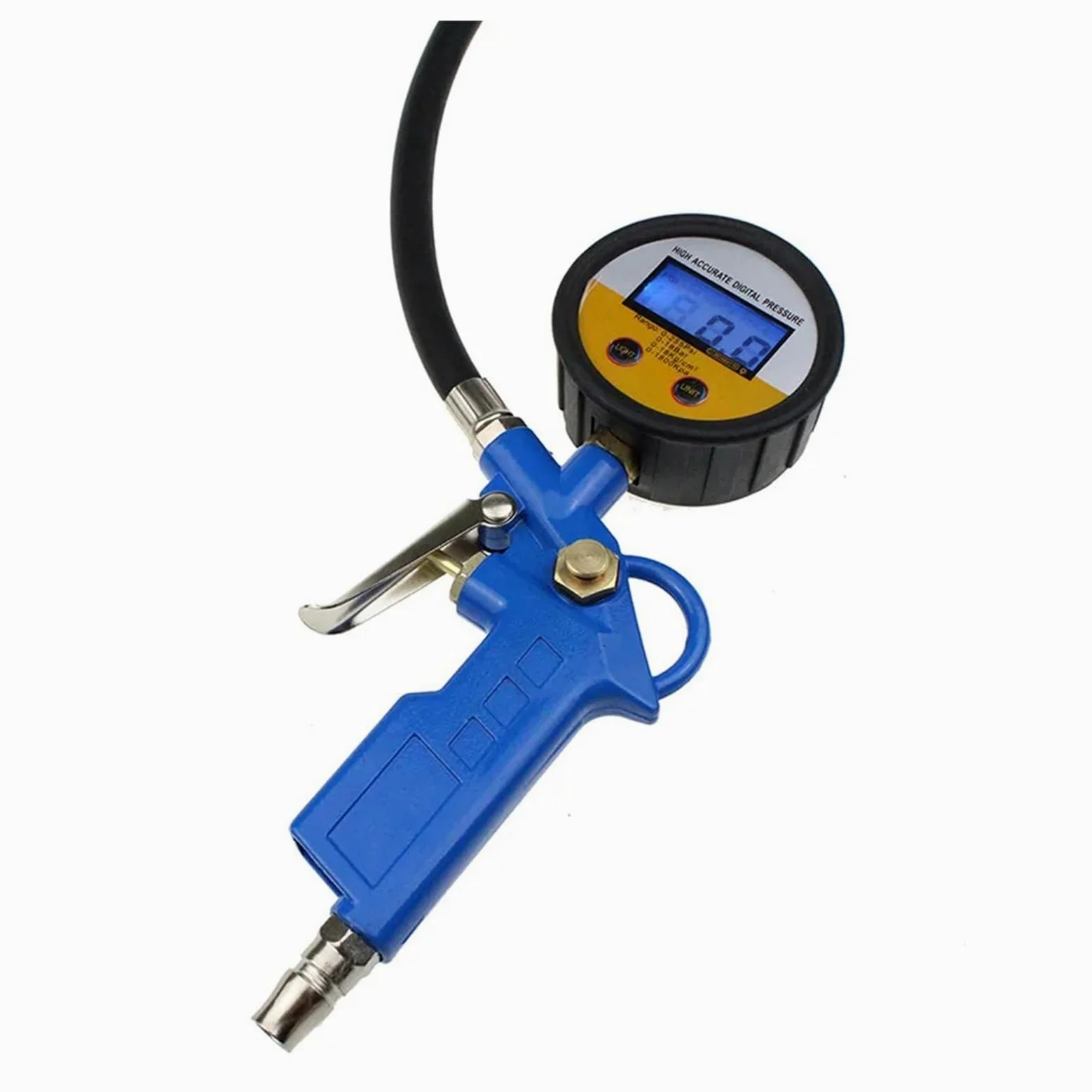 Manómetro de neumáticos Inflador Digital De Neumáticos For Coche, Pistola De Inflado Automático, Manómetro De Presión De Neumáticos, Medidor LCD, Pistola Probadora