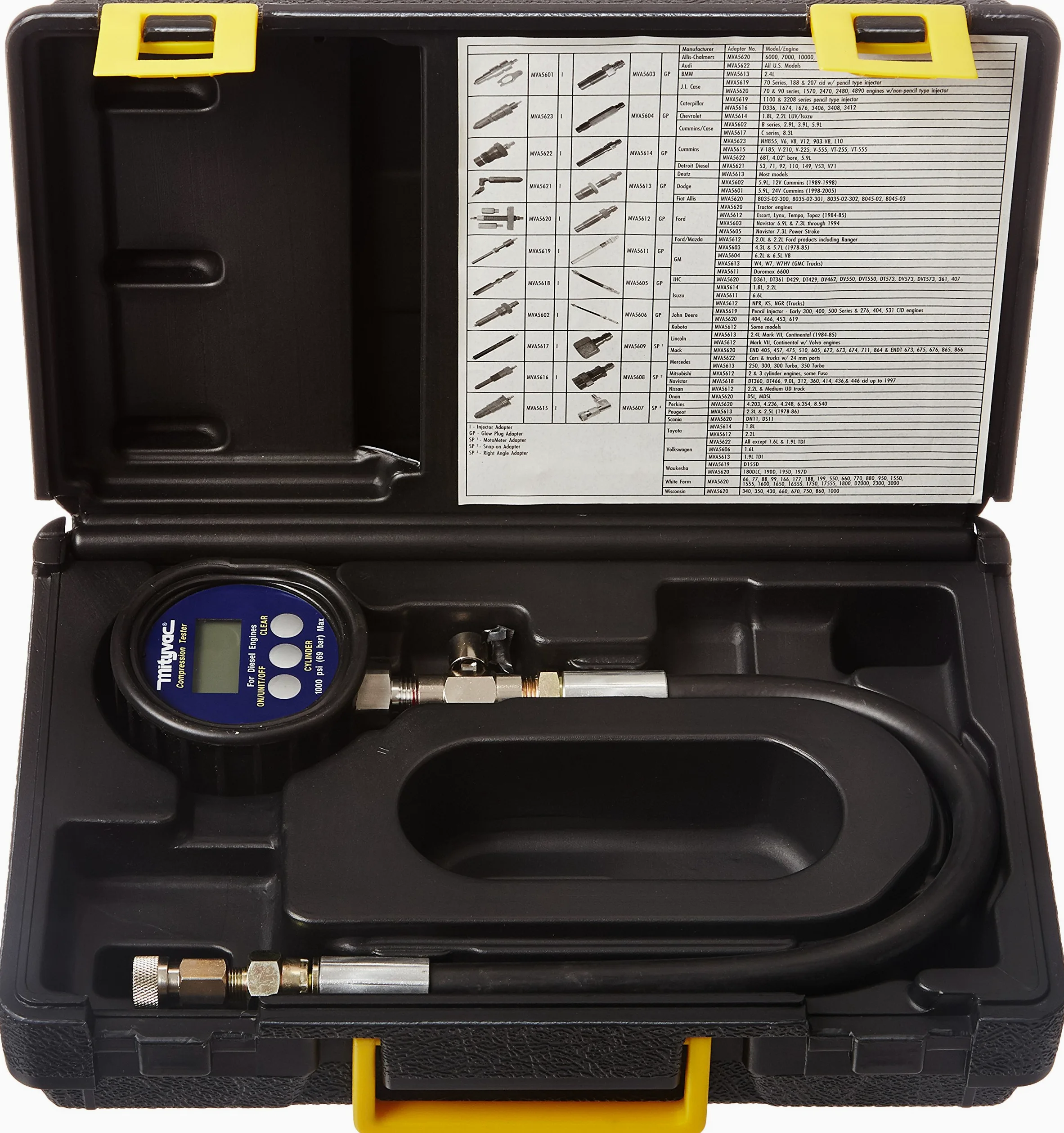 Mityvac MV5536 - Comprobador digital de compresión diésel
