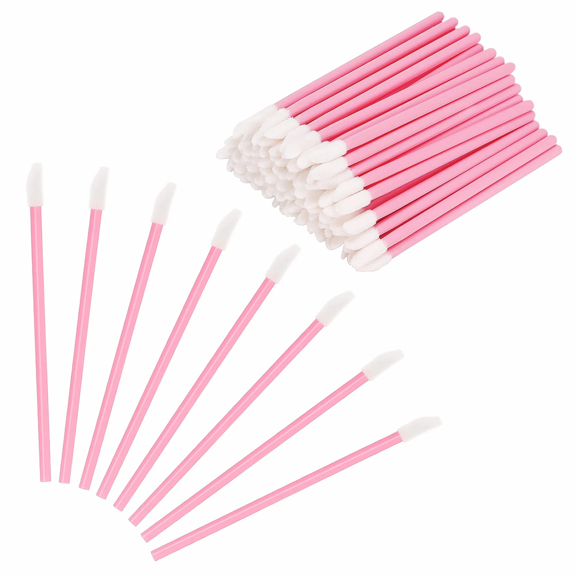 Pinceles desechables para labios minipintalabios corrector aplicador rosa