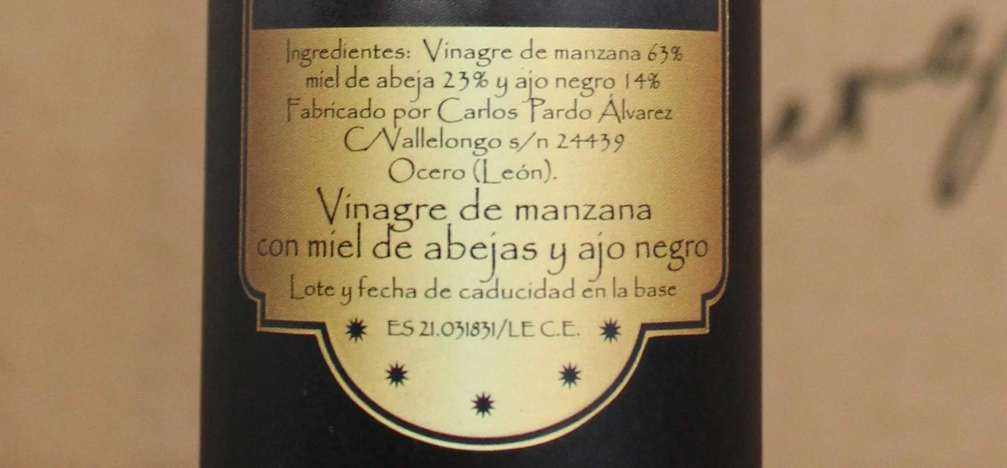 Vallelongo Vinagre de Manzana con Miel y Ajo Negro 250 ml