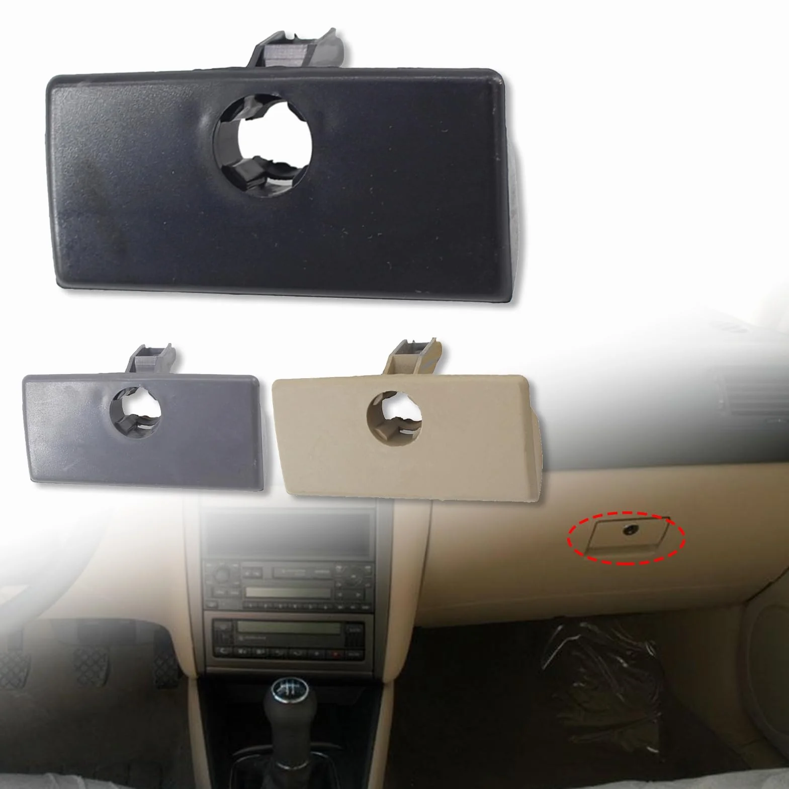 Clip de guantera profesional fácil instalación compacto fiable guantera pestillo para VW Bora Golf 4 MK4 1999-2004