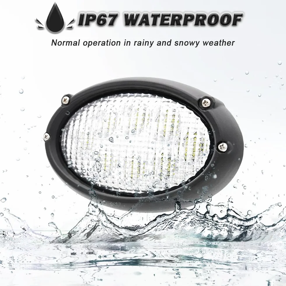40 Vatios Faros Led Ovalados Tractor 12V 24V 3200lm Con Conector Compatible con Massey Ferguson Fendt Challenger