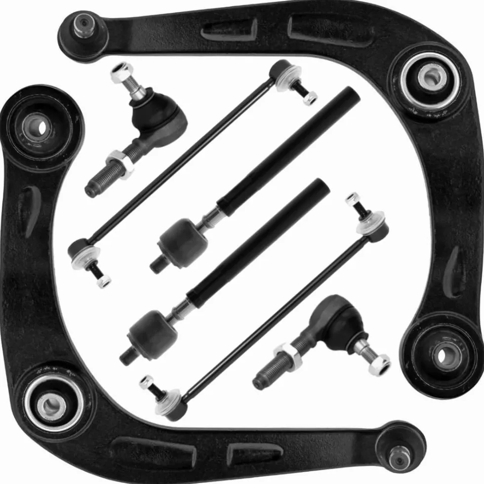 Kit brazo de suspensión delante compatible con PEUGEOT 206 1.4 1.6 compuesto por 8 autopartes