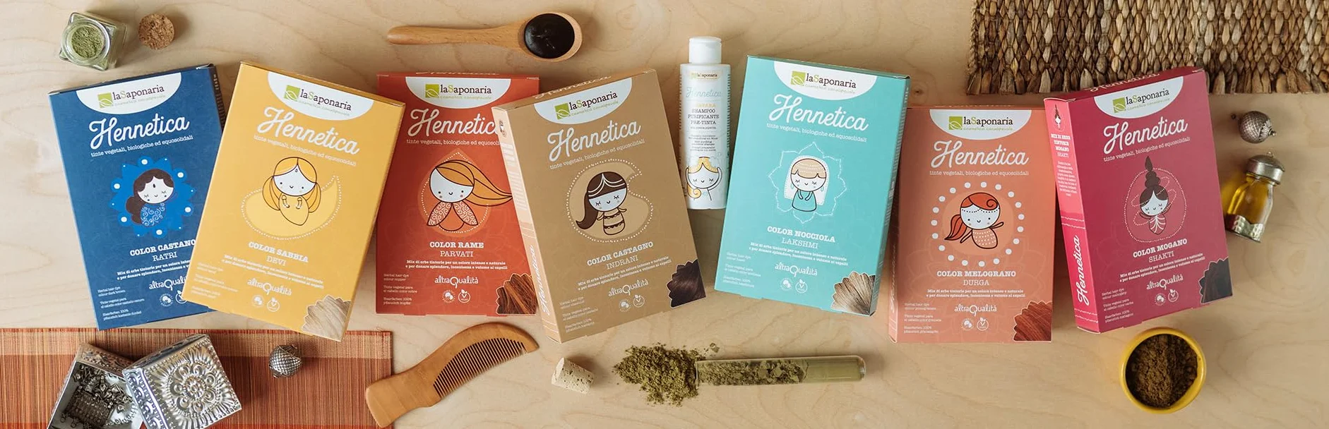 La Saponaria Tinte Vegetal Pelo Castaño Claro Henna Coloración Natural Ecológica 100g