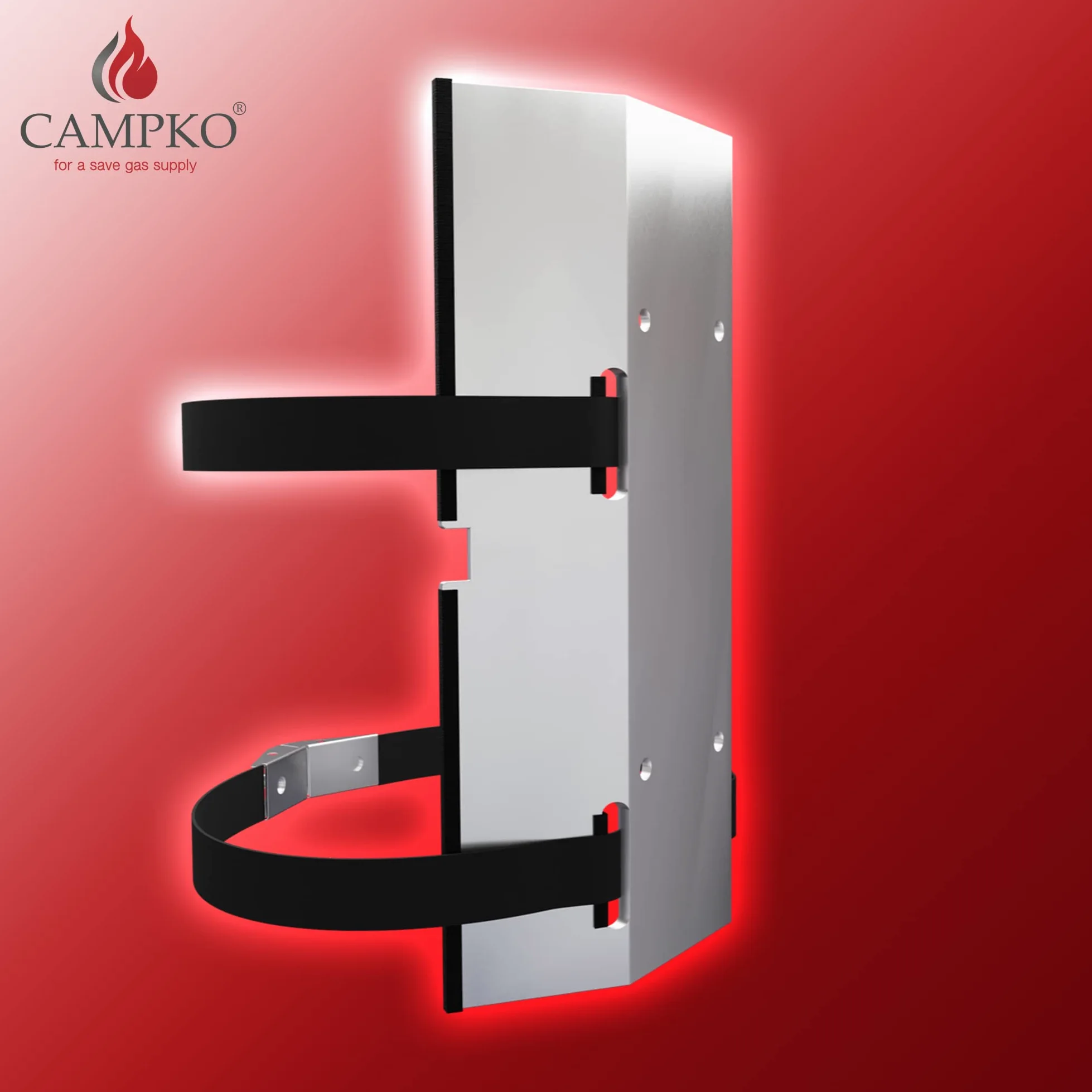 Soporte bombona de Gas Ø 300 mm - 2 Bandas tensoras con Tensor - Caravana | Soporte para bombona de gas - fijación botella de gas - camping - autocaravana - barco - correas de sujeción con tensor