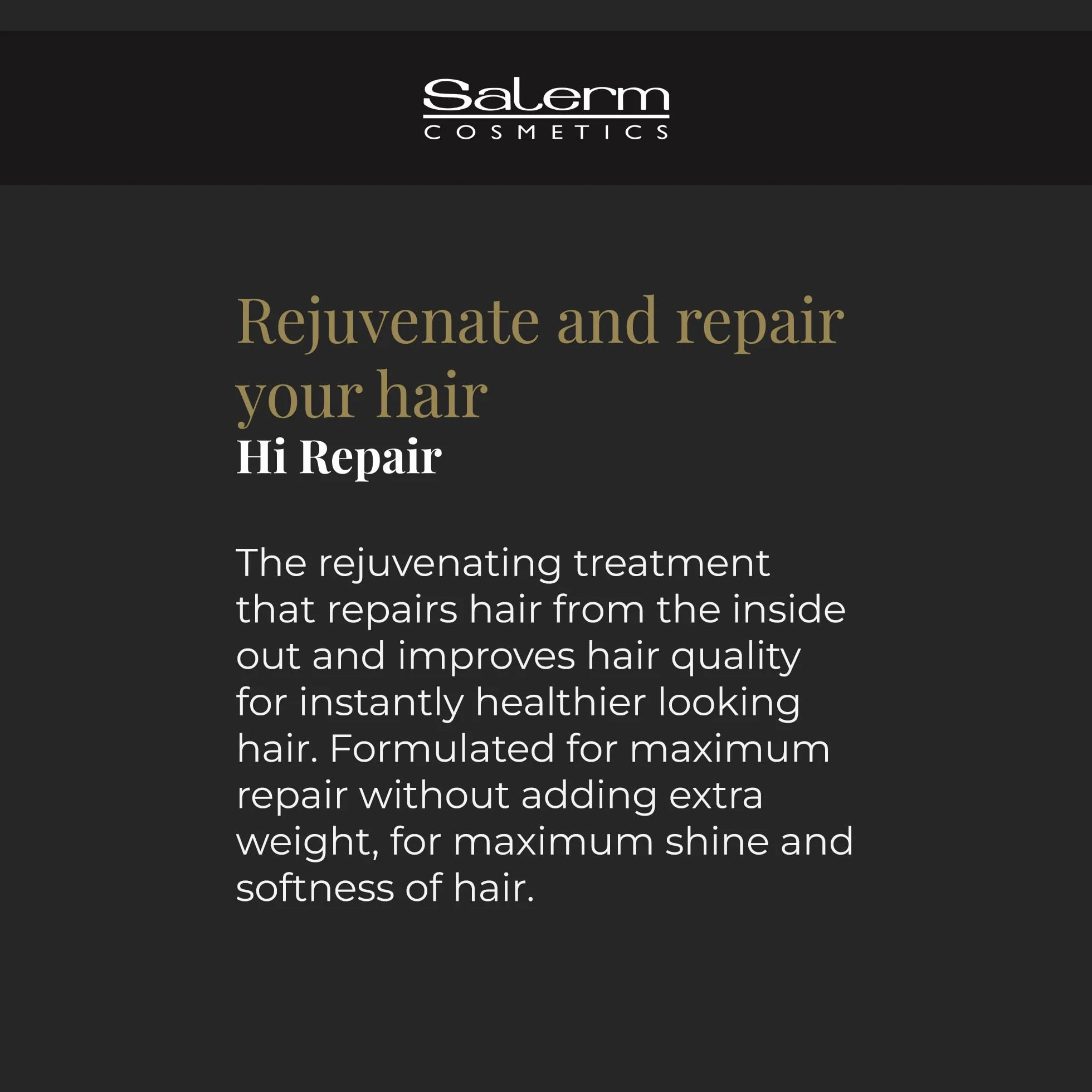 SALERM Mascarilla Reparadora Cabello Hi Repair Mask 250 ml - Hidratación Profunda Cabello Dañado