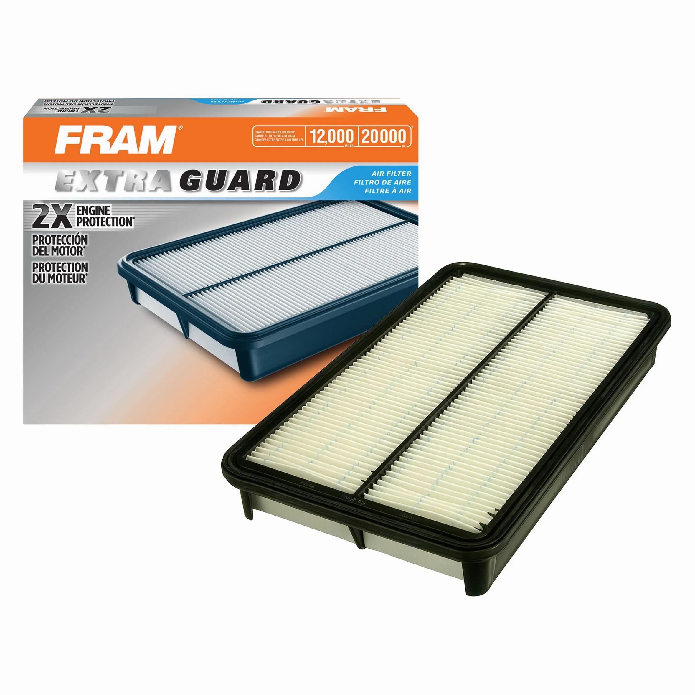 FRAM Filtro de aire de motor de plastisol redondo Extra Guard, fácil de instalar con protección avanzada del motor y rendimiento óptimo, CA7351