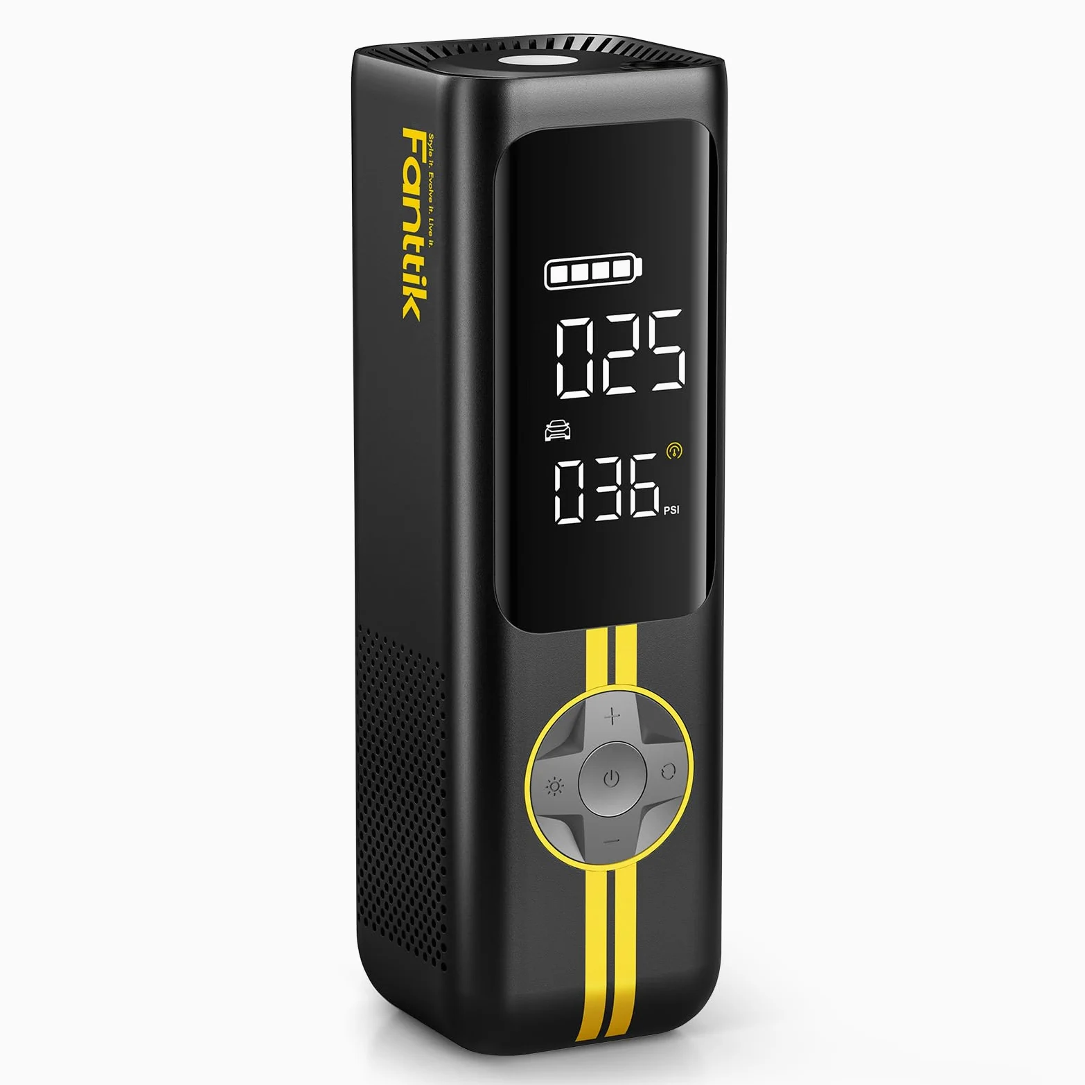 Fanttik X8 APEX™ 7800mAh Compresor Aire Portatil 12V, 10,3Bar/150PSI Inflador Coche Recargable Bomba, Inflado 2X Velocidad con Pantalla LCD, Inflador 5 Modos Para Coches, Bicicleta, Motos, Bolas
