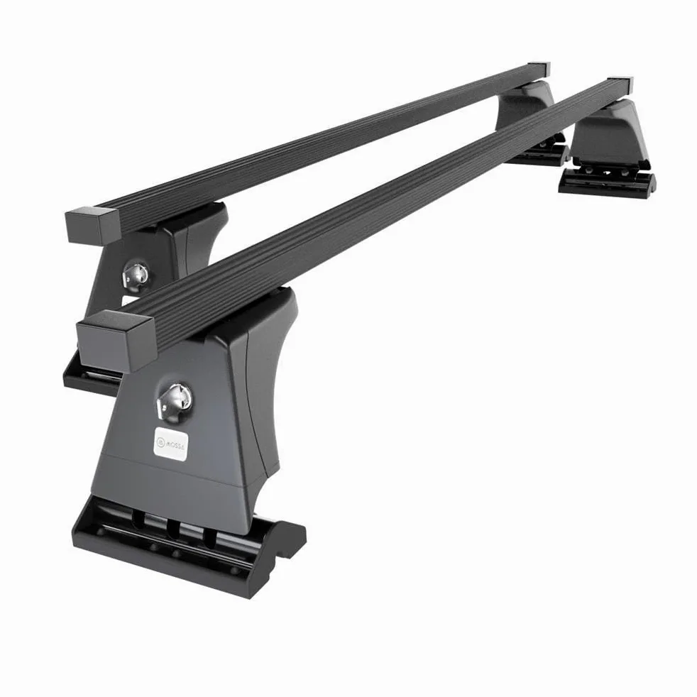 Mossa Barras de Techo Acero aptas para Ford Transit Connect 2003-2013 Negro | Furgoneta, I - puntos de montaje