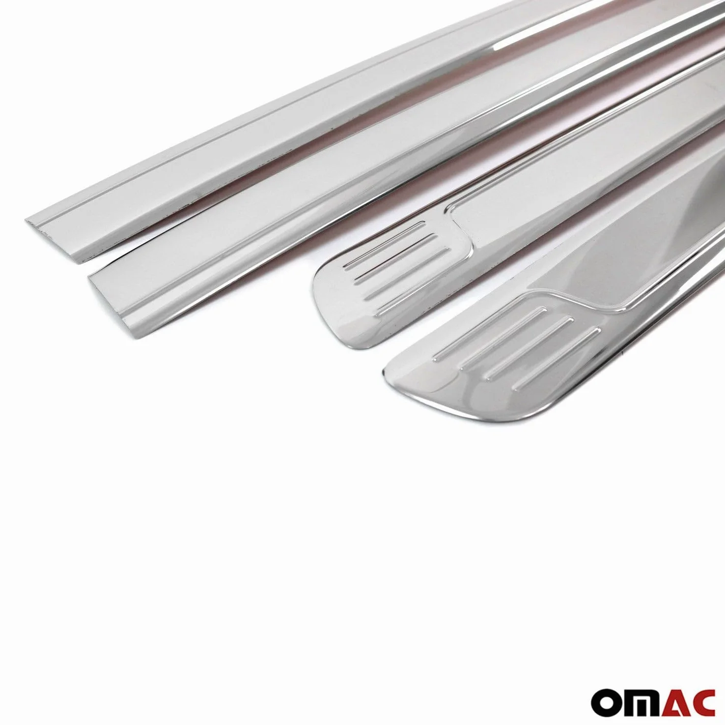 OMAC 5003131 Listón embellecedor/protector puerta Puerta vehículo ambos lados cromo Compatible con NISSAN NP300 Navara Pick-up D23 NP300 Navara Pick-up D40