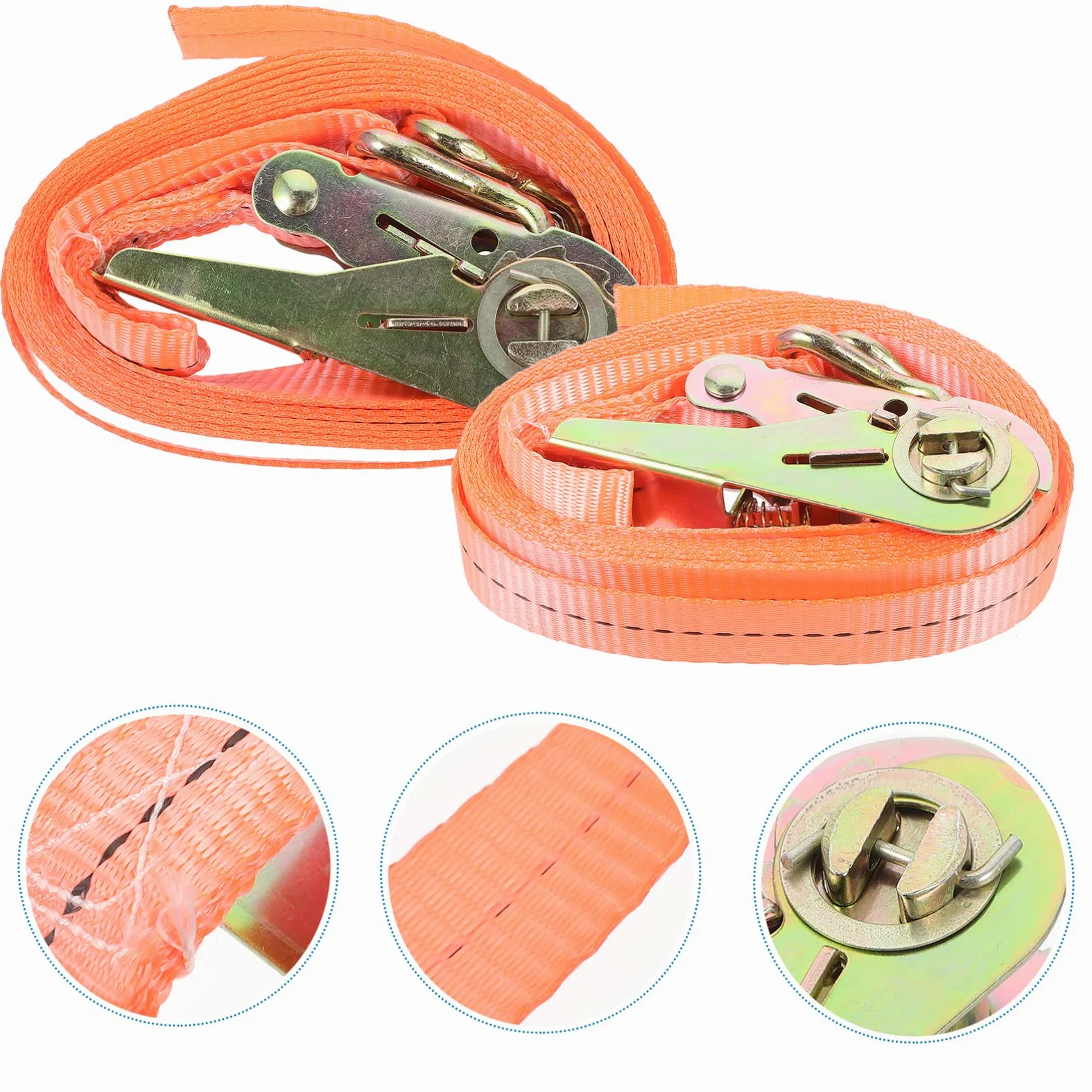 Cable de Correas de Amarre de trinquete: Correas de Cable de sujeción Reutilizables Correas de Carga Correas de Amarre Correas de trinquete para Equipaje de camión de Carga Ajuste de Carga 2,5 m
