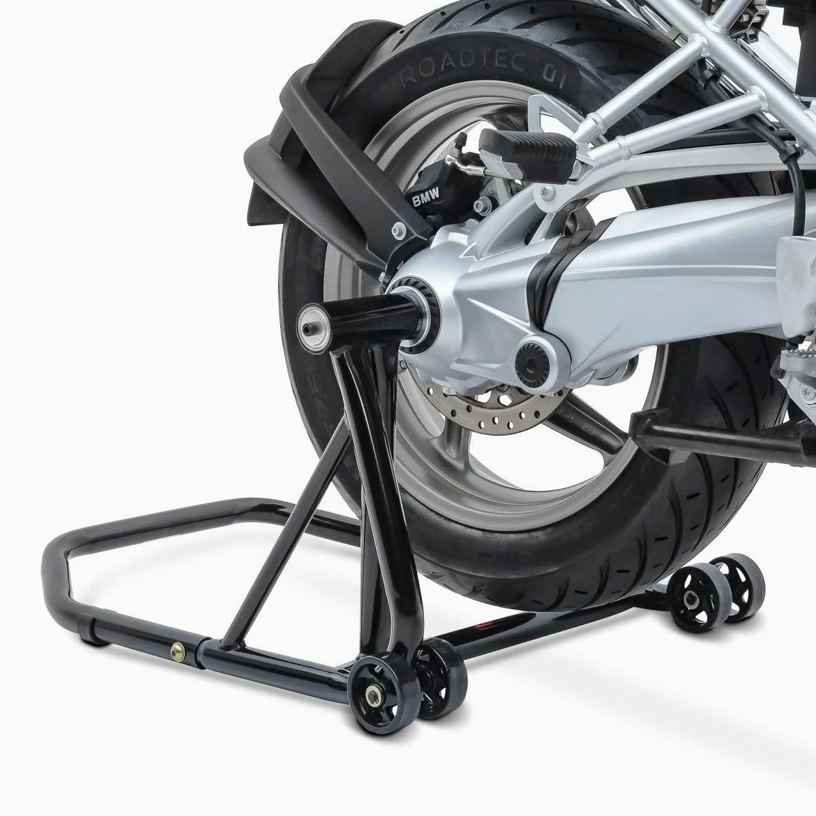 Caballete Trasero Compatible para BMW R 1200 GS 04-12 Black, ConStands Single por Basculante Monobrazo, adaptadore Incl.