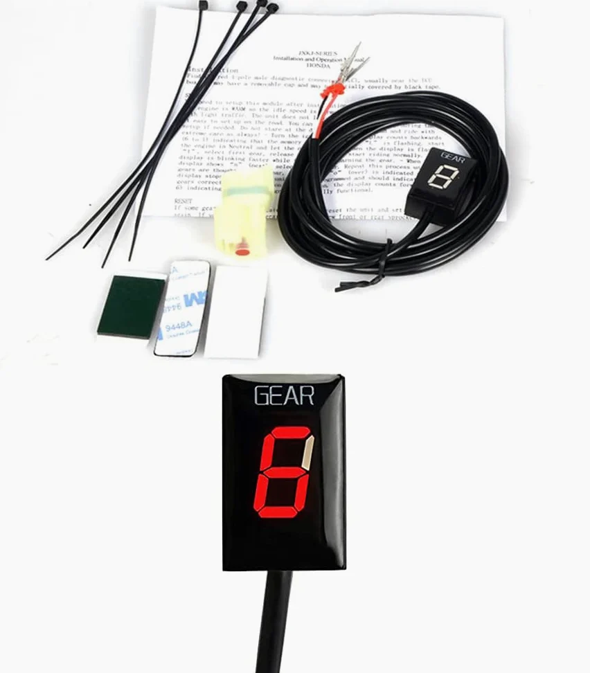 Indicador de Marchas de Motocicleta Impermeable LED Display Compatible con Honda
