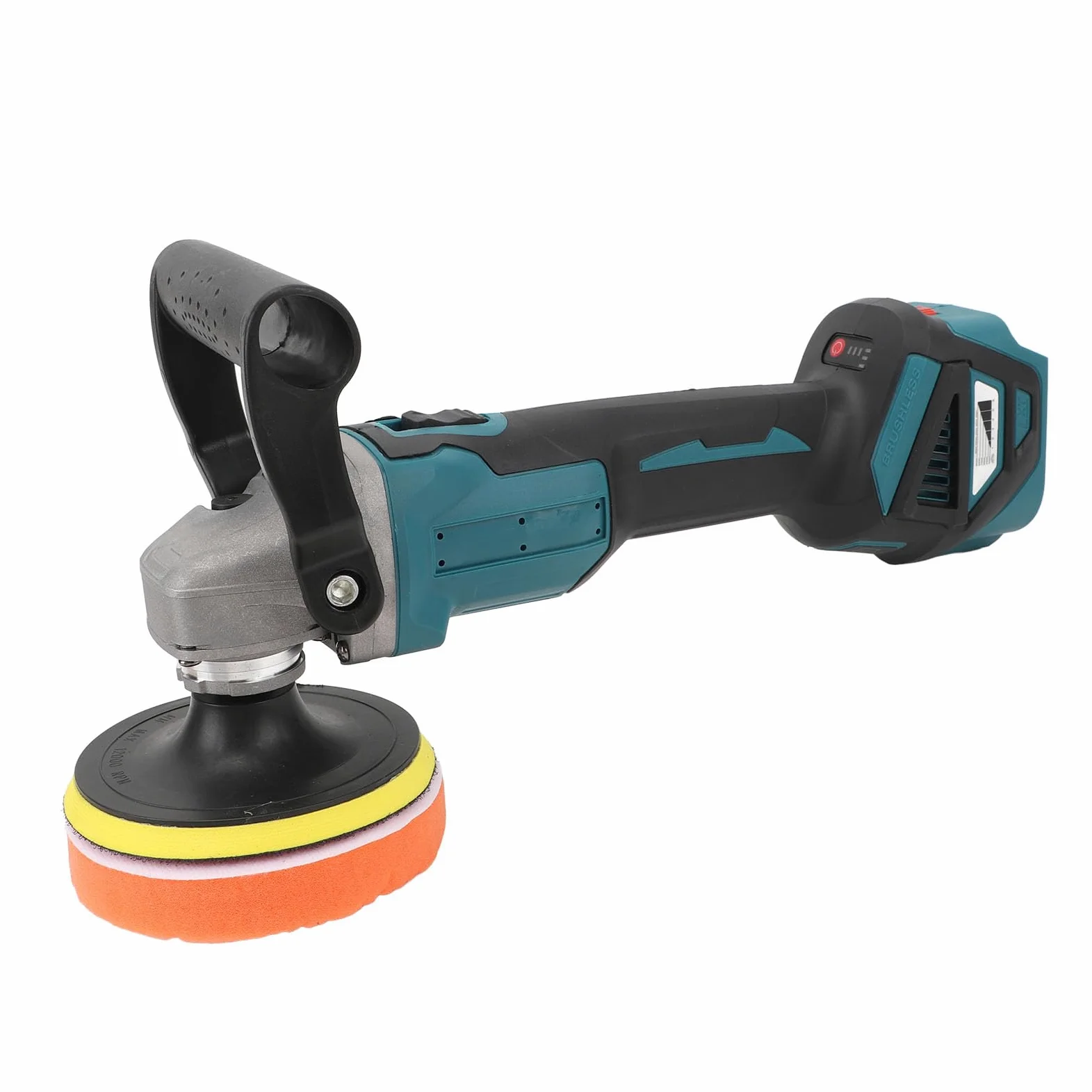 Pulidora de búfer inalámbrica, máquina de abrillantado para coche con batería de 18V, sin escobillas, 6 velocidades, para corrección de pintura y detalles automáticos, encerado