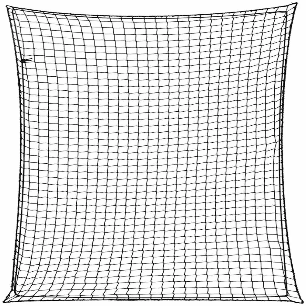 Mangloder Red de remolque con cuerda de goma negra 3 x 3 m, polipropileno, resistente a la intemperie y a los rayos UV, para vehículos, furgonetas, remolques, camiones, SUV, combi, autocaravanas