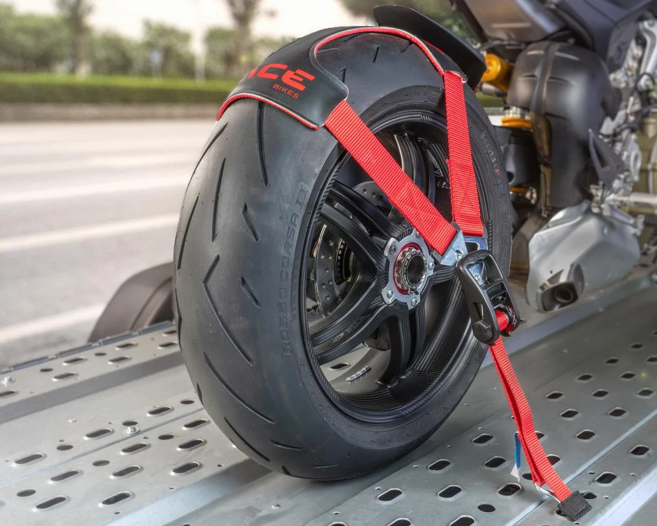 ACEBIKES TyreFix Pro Cinghia di tensionamento dei pneumatici del motociclo