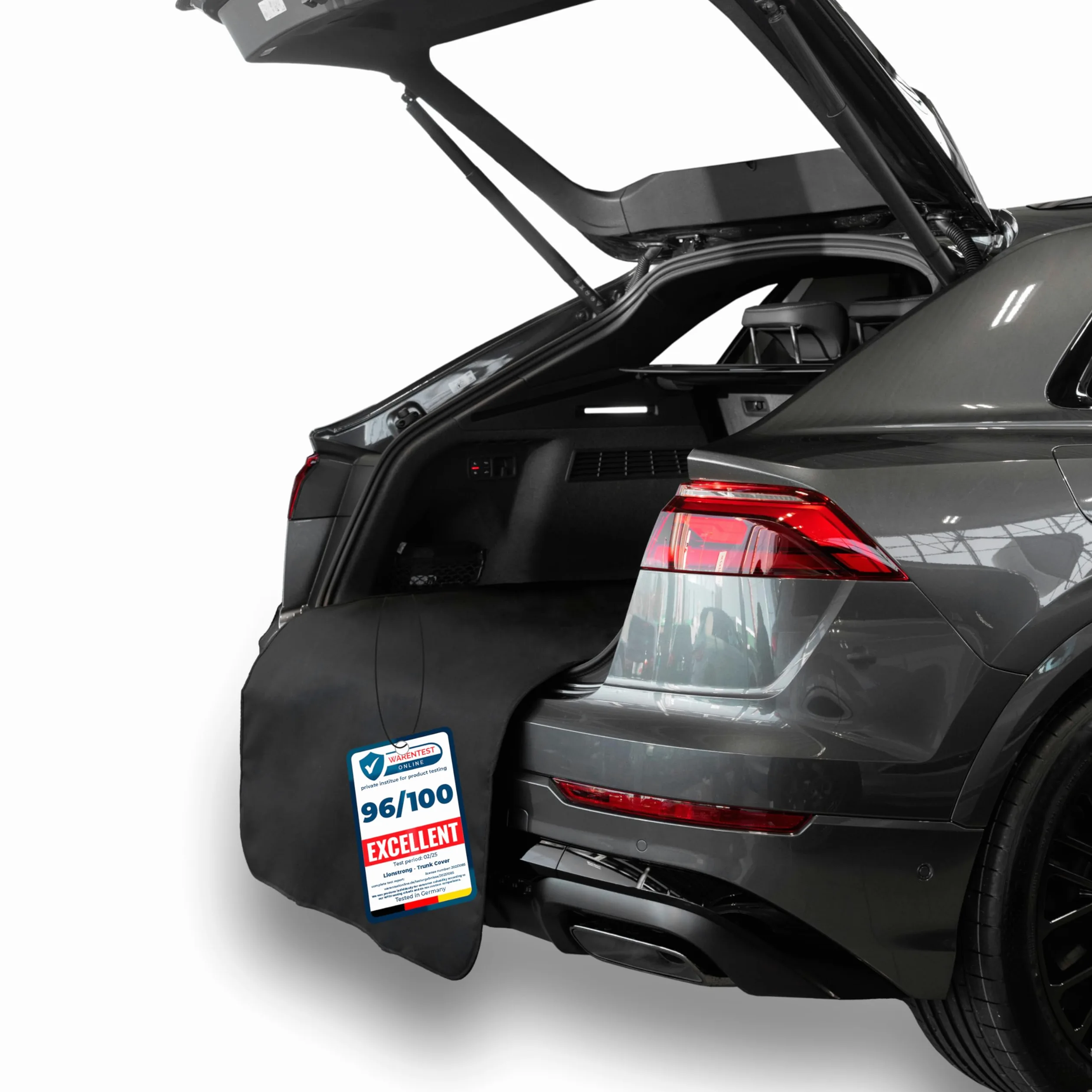 LIONSTRONG Protector de Umbral Maletero [Acolchado e Impermeable] – Alfombrilla de Protección Universal para Coches Compactos a SUV – Protección Maletero Perros – Resistente Arañazos