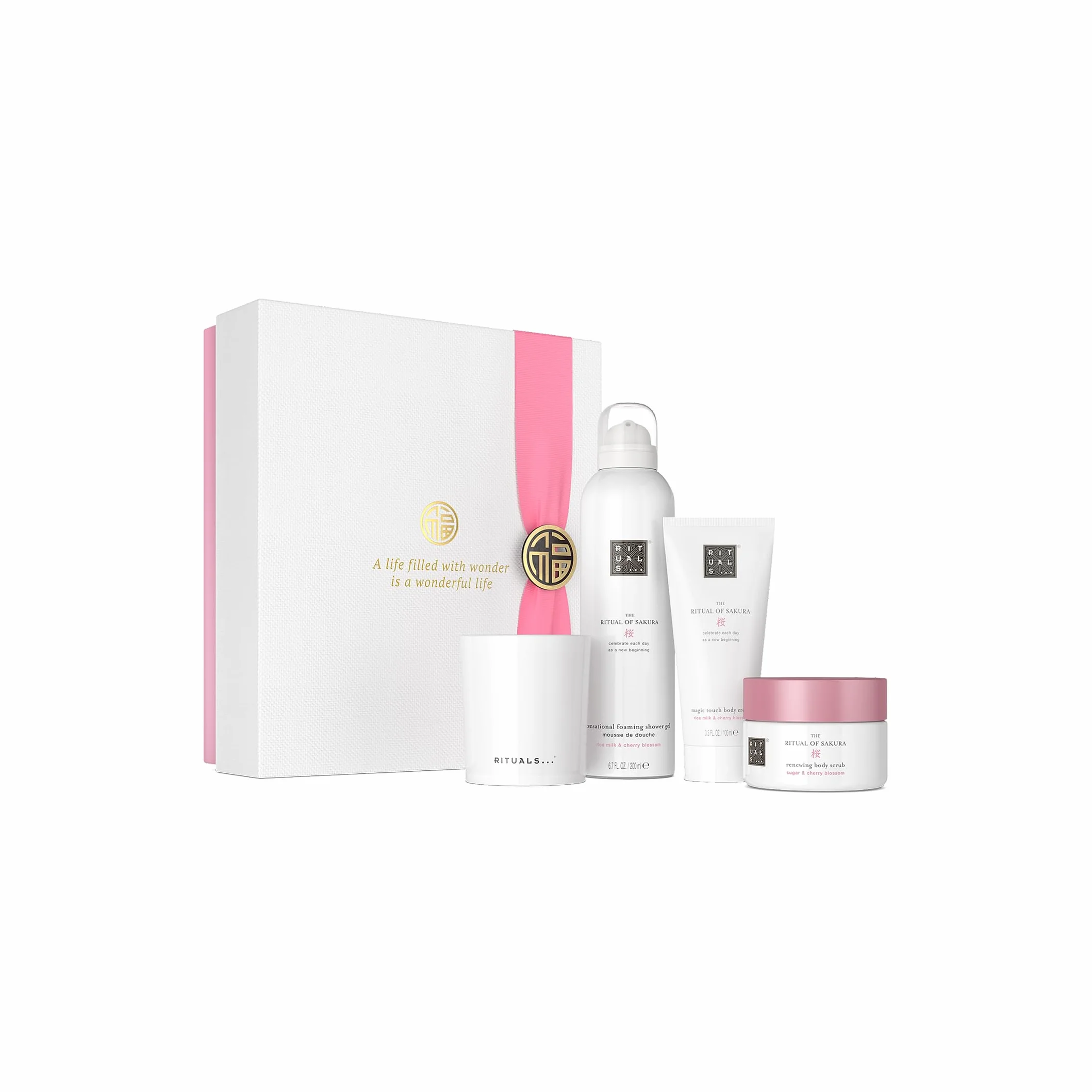 RITUALS Caja de regalo The Ritual of Sakura Medium Set de baño cuidado de la piel leche arroz flor cerezo