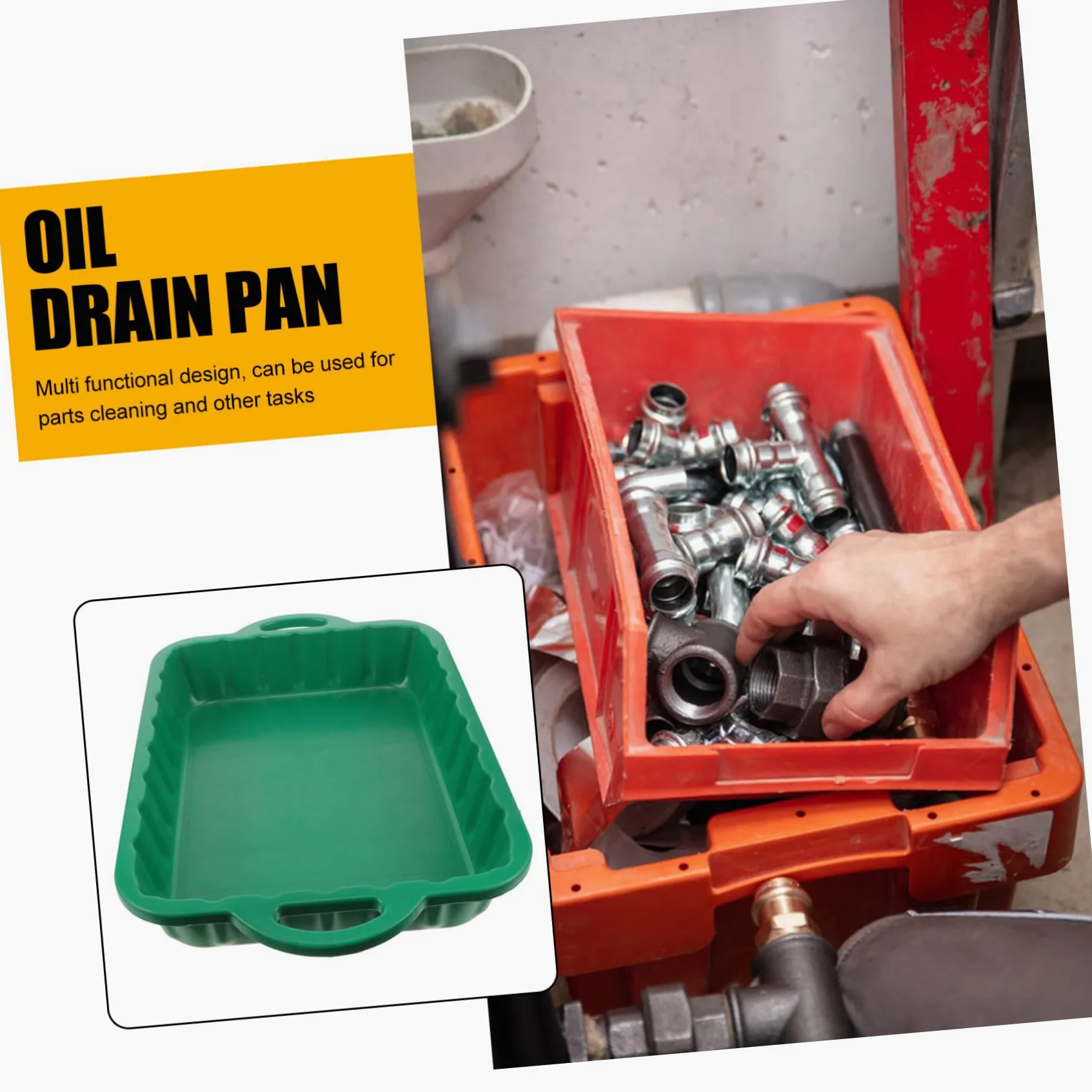 Bandeja de Drenaje de Plástico Diseño a Prueba de Fugas y Ahorro de Espacio para Recogedor de Aceite y Refrigerante para Reparación de Coche