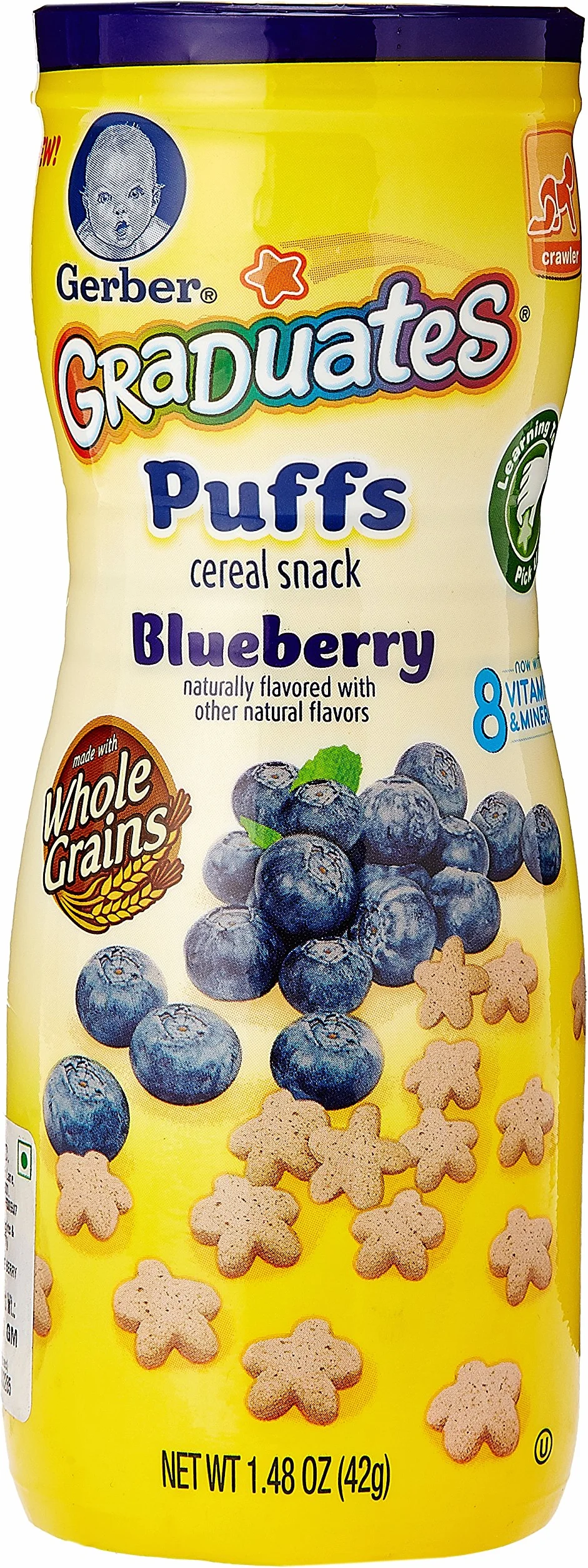 Gerber Graduates Blueberry Puffs Cereal Snacks 1.48 oz