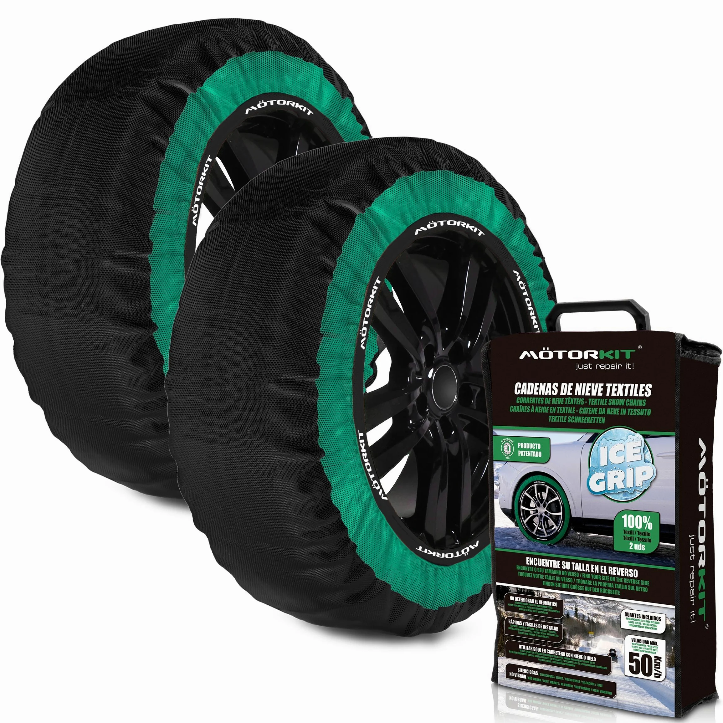 MOTORKIT MOTOR8015 Cadenas de nieve textiles