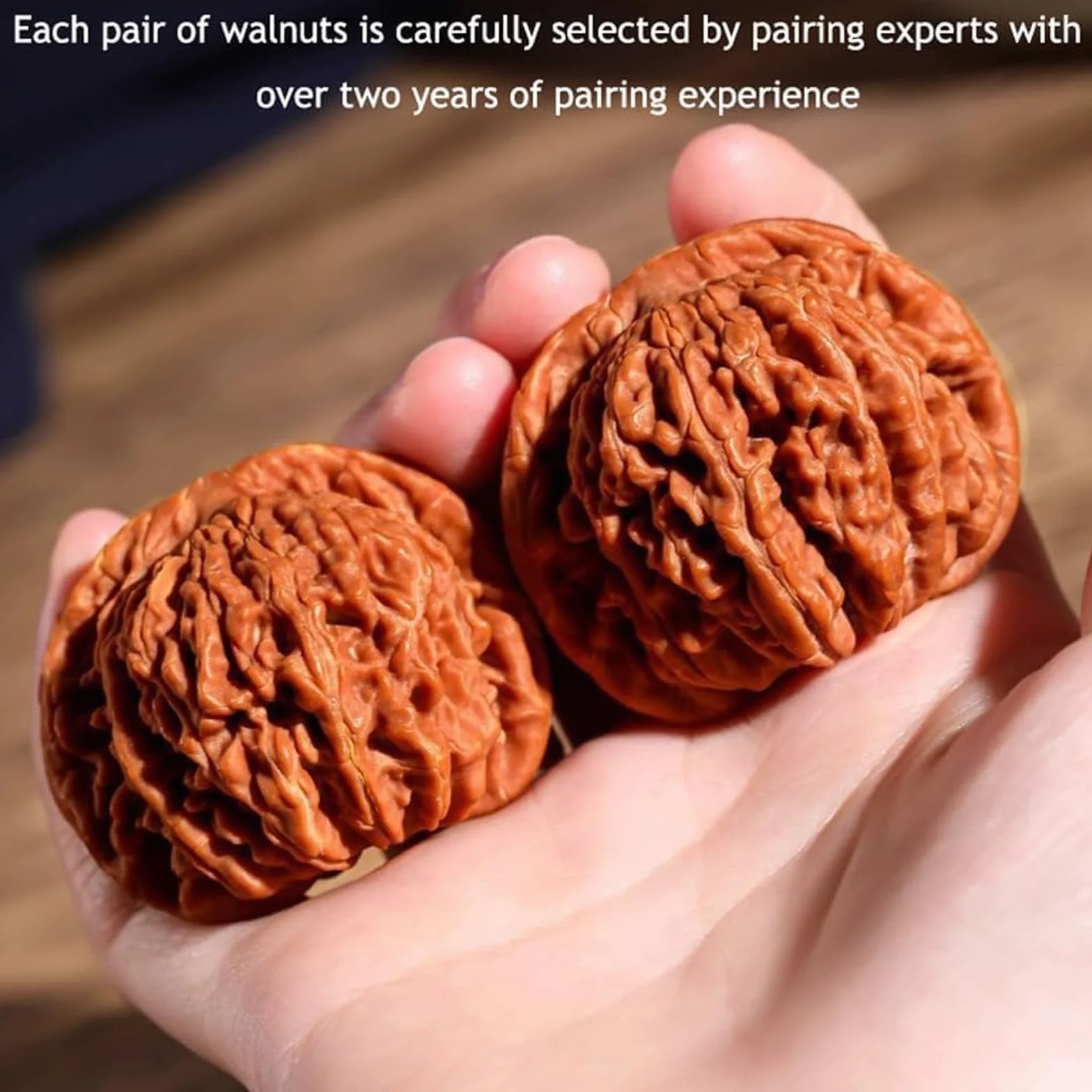 Nueces Wenwan de China naturales seleccionadas sin pulir color original coleccionables 38-39
