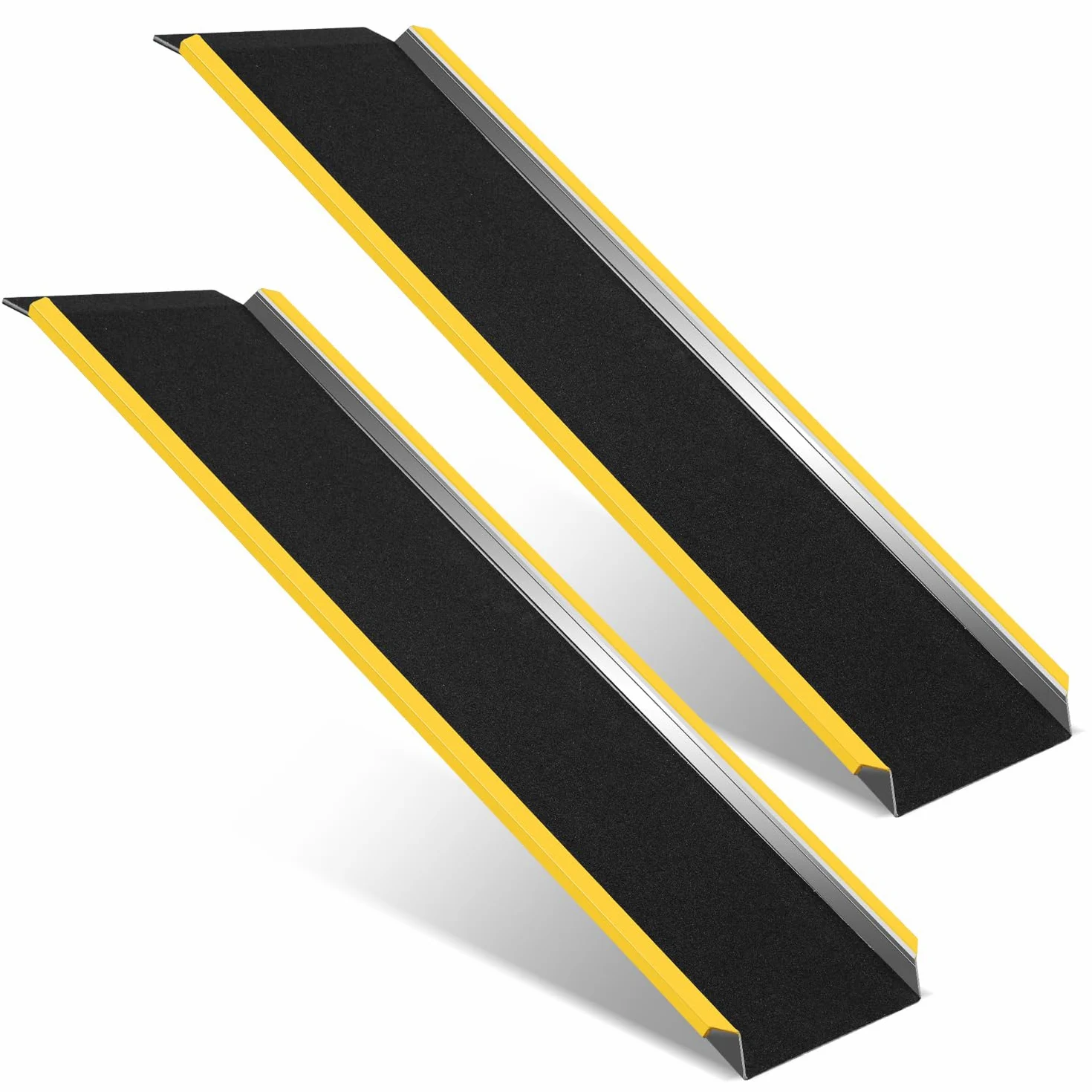 Rampa de Carga de Aluminio, 2 Unidades, 118 cm, Hasta 600 kg por Par, para Remolques, ATVs, Motos Pesadas y Cortadoras de Césped
