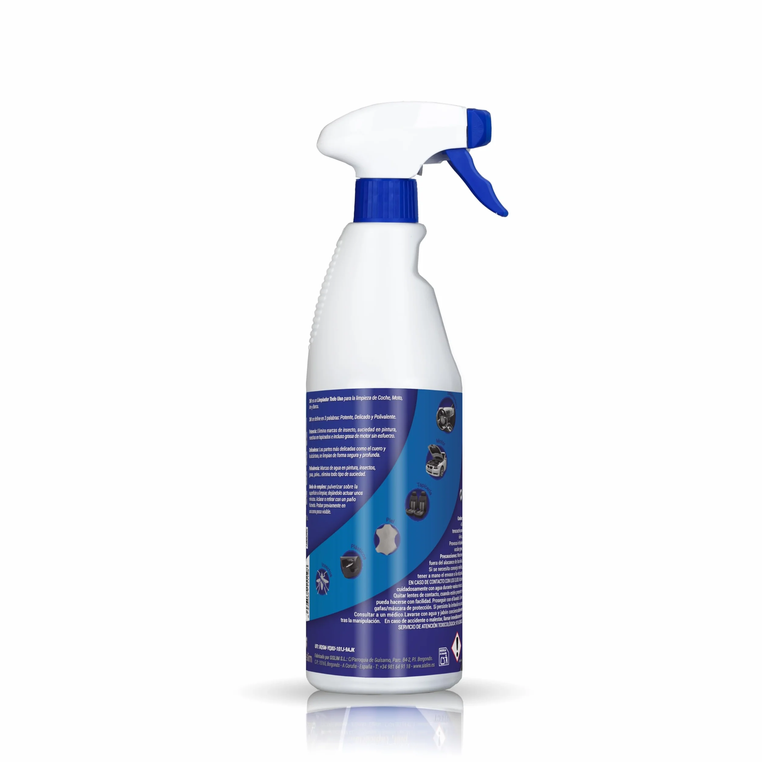 Sisbrill 361 Todo Uso Coche Limpiador 750 ml Interior y Exterior