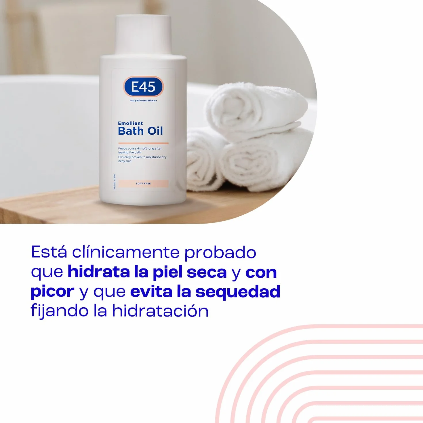 Aceite de Baño Hidratante E45 500ml - Emoliente para Piel Seca
