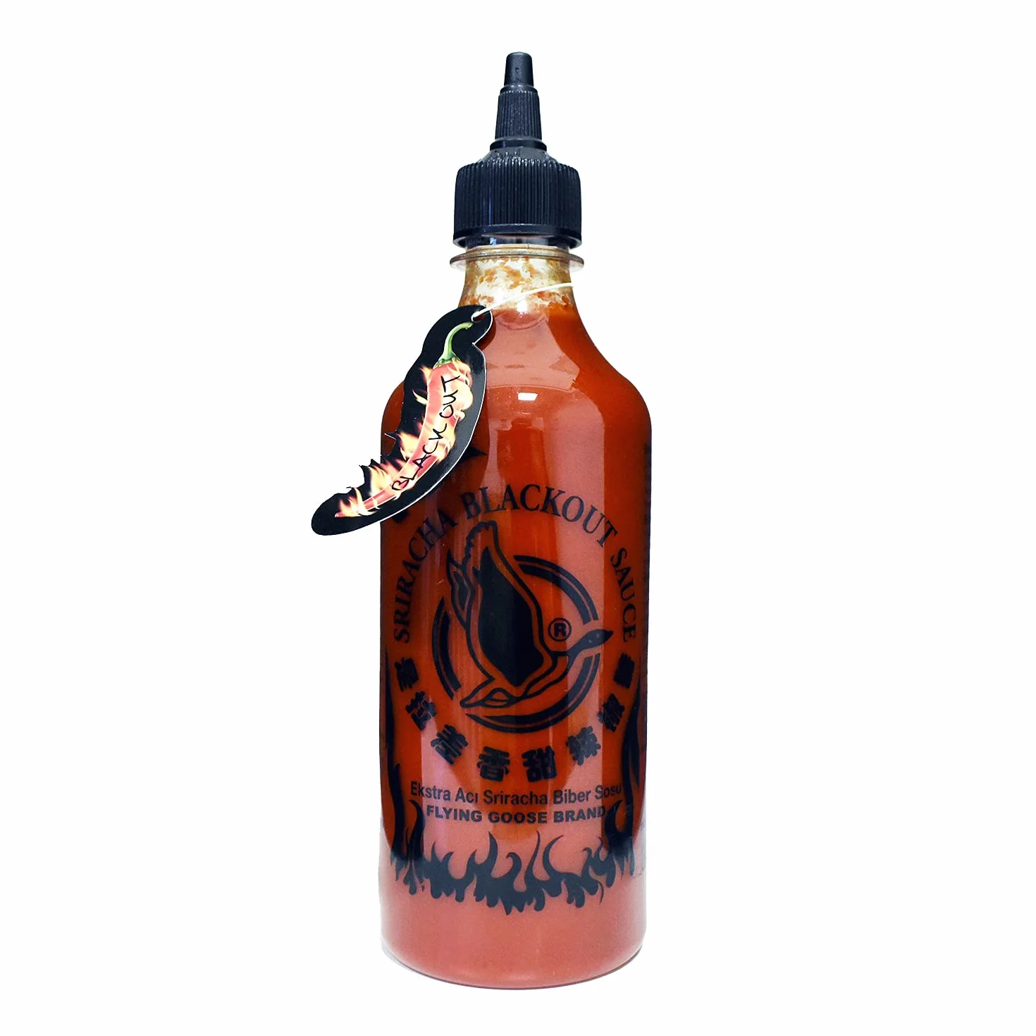 Flying Goose Sriracha Blackout Salsa de Chile Muy Picante 520 g