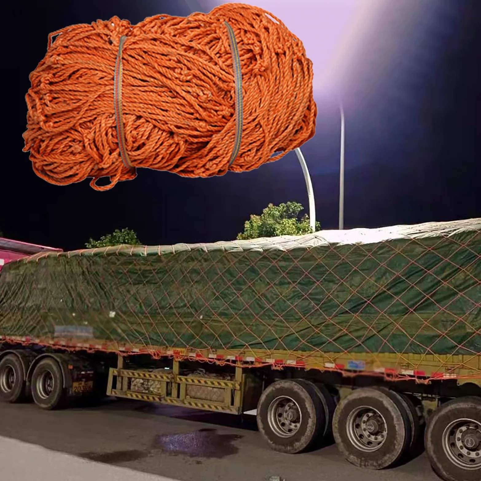 Red Maletero Remolque Seguridad Red de transporte de carga para portaequipajes de techo extra grande de alta resistencia, resistente a desgarros, resistente a la intemperie, 6 m 7 8 9 10 12 14 16 18 m