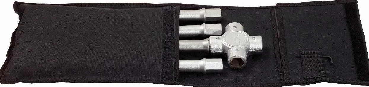 KS Tools 518.1162 Llave en cruz para camiones tuercas de ruedas, 3/4"x24x27x32mm