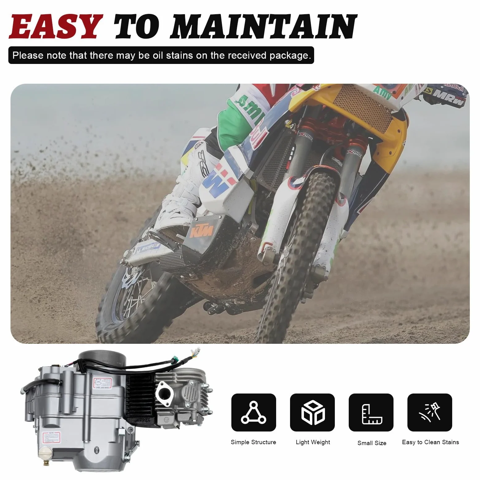Motor de 125 cc de 4 tiempos, motor de un solo cilindro, enfriado por aire manual, con arranque de pedal y embrague accionado manualmente, para Dirt Bike Pit Bike Motor Engine