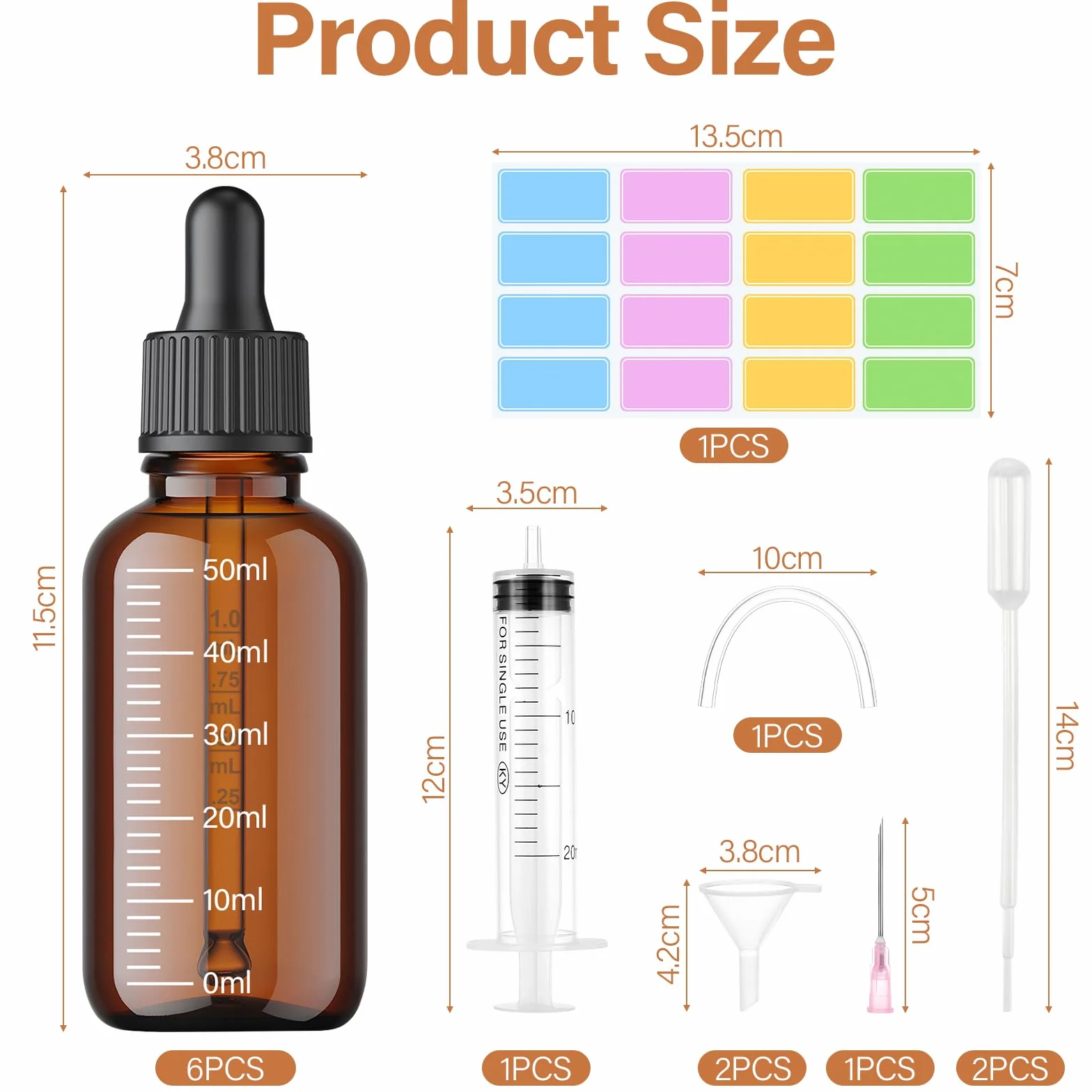 Frascos cuentagotas de vidrio marrón 50 ml, antirayos UV, para aceites esenciales, perfume, aromaterapia