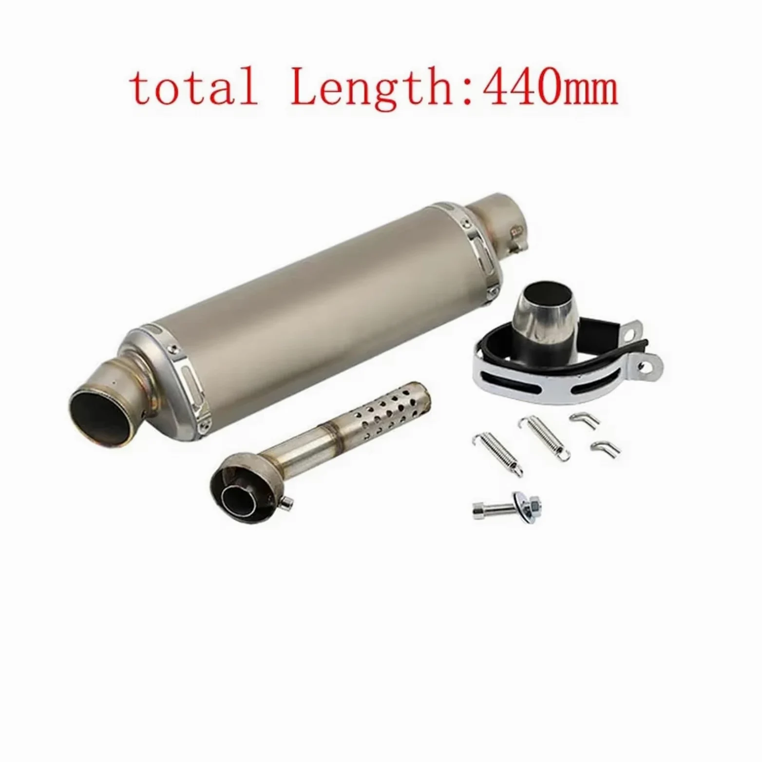 silencioso escape moto Para fz6 para pcx125 100cc-1000cc ATV GP Scooter | Silenciador de Escape Universal para motocicleta de 51mm, tubo de Escape de acero inoxidable de 310, 370 y 440mm(C3)