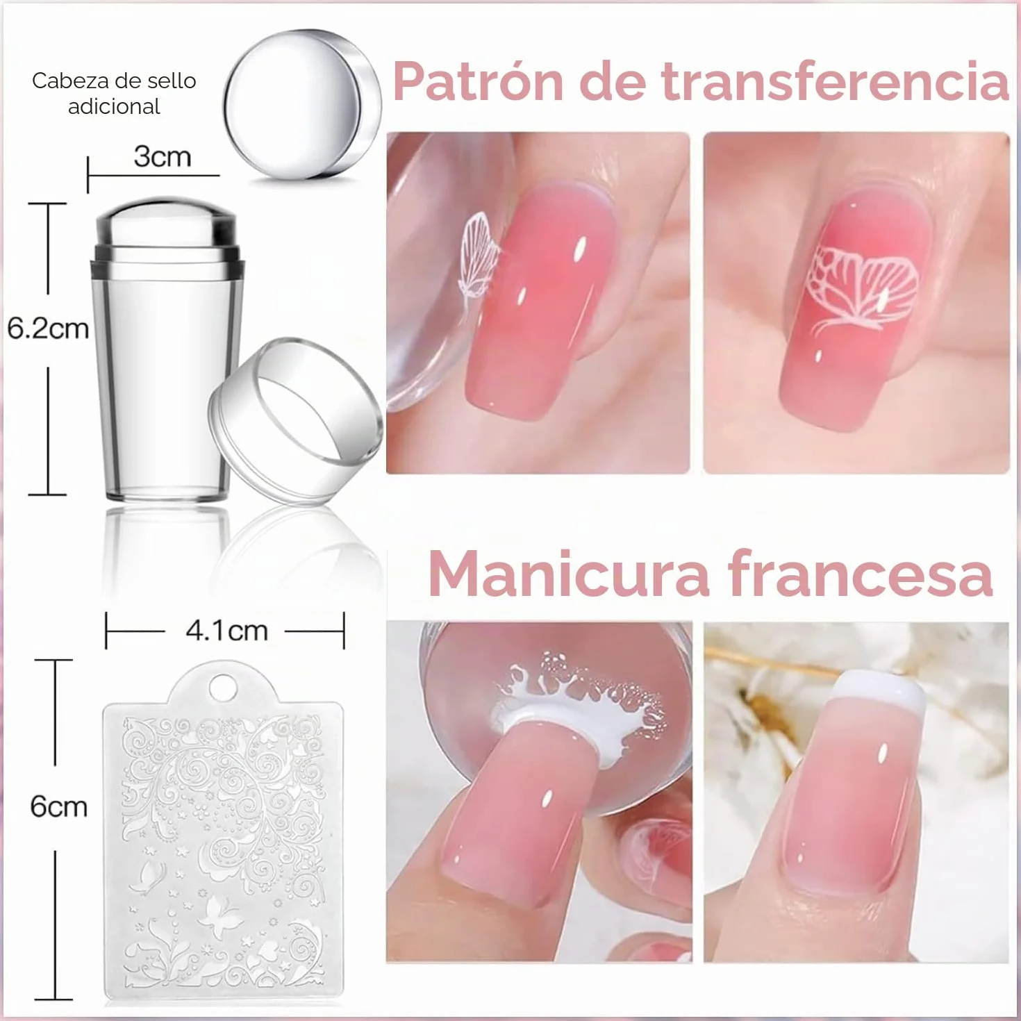 Biutee Nail Art Stamping 30 Placas con Sello y Rascador, Estampacion Uñas