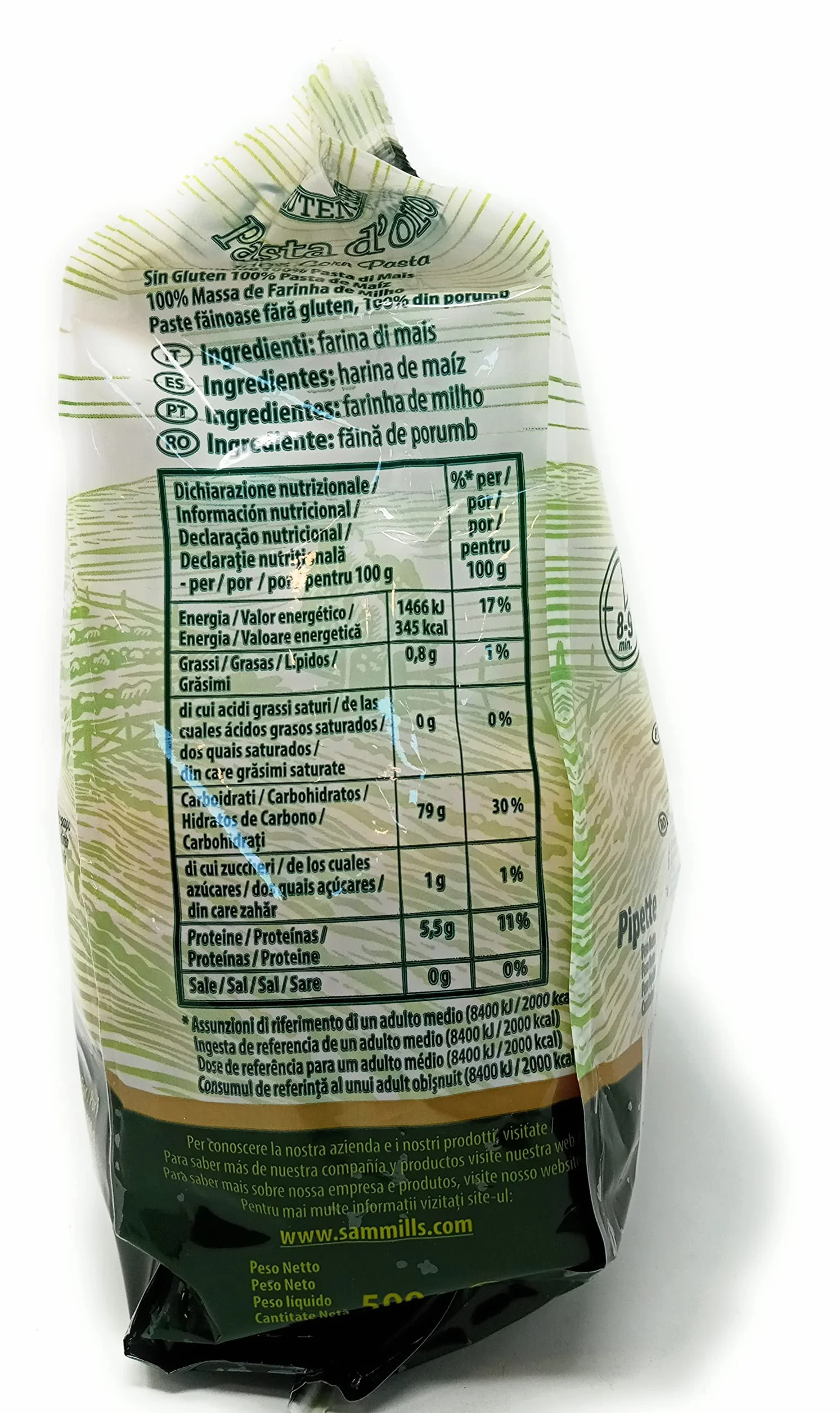 Sam Mills Pipette Pasta Sin Gluten 500g