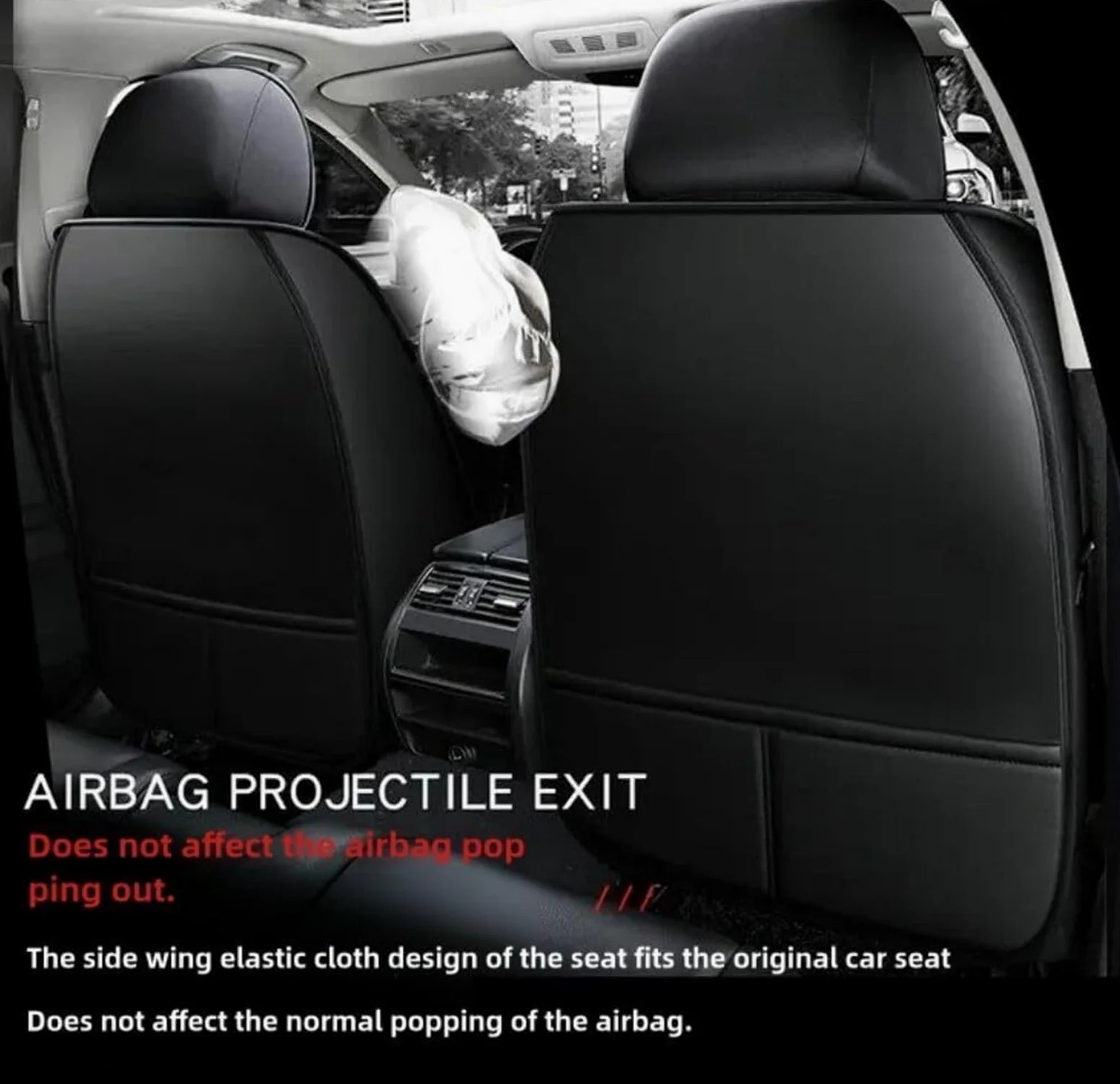 Fundas Asientos Coche para Skoda Kodiaq/Karoq/Skoda Fabia 2007-2025, Universal Juegos Cubreasientos Delanteros Funda Asiento Protector-2 Piel Plazas(Schwarz)