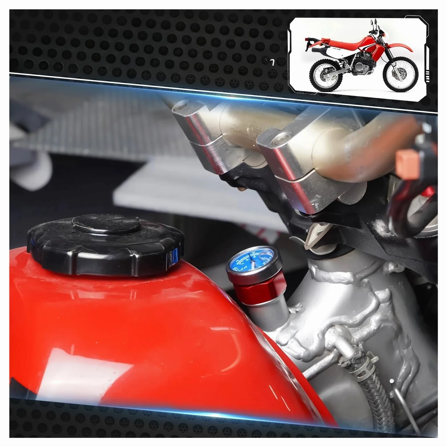 Nivel Aceite Varilla Varilla Nivel Aceite para Motocicleta con Medidor Temperatura Termómetro para XR650L para XR 650 L 1993-2024