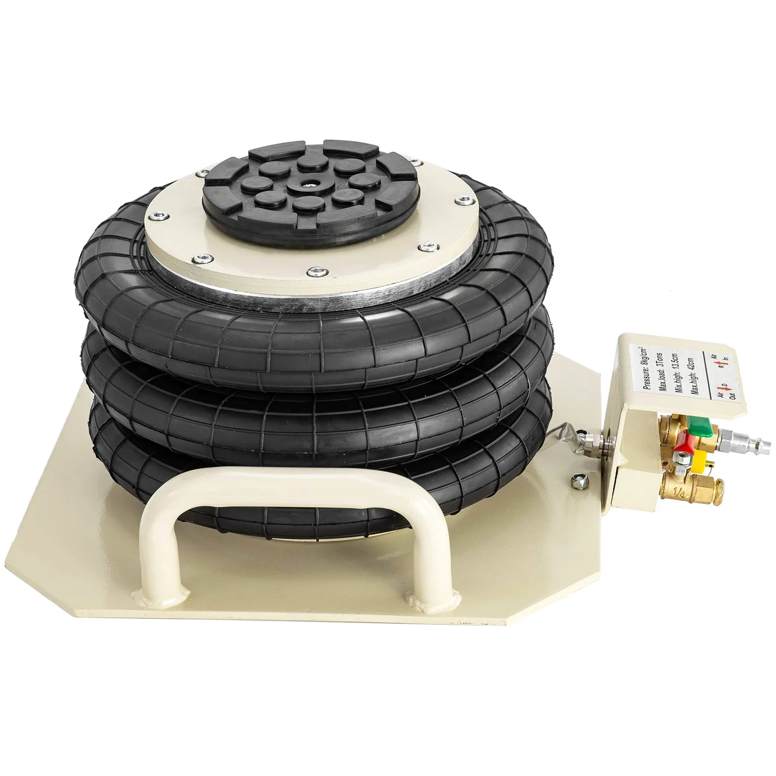 Gato neumático para Coche, 3T, 6600 Lbs, Triple Bolsa, cojín de Aire, cojín de Aire para Coche, Gato hidráulico de elevación de Aire, Gato de elevación rápida para reparación de automóviles