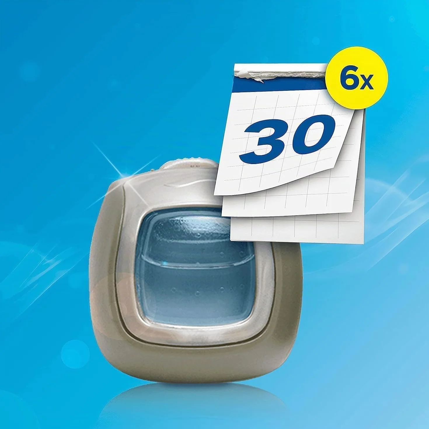 Ambi Pur Car Océano Difusor Y Fragancia Para Ambientador De Clip Para Coche 2ml 6 Unidades, EliminarLos Olores En El Coche