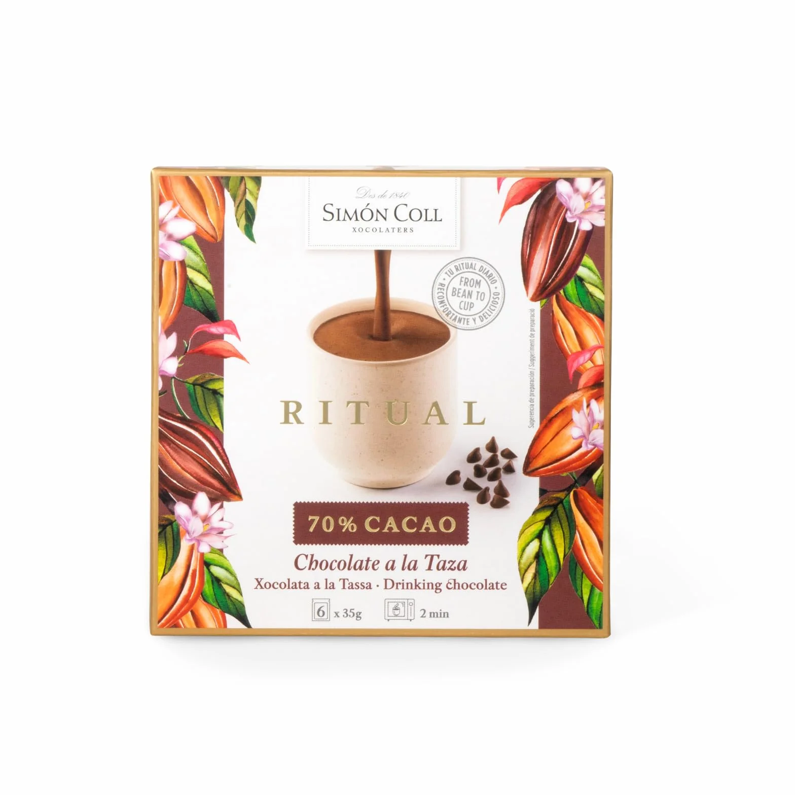 Simón Coll Chocolate a la taza RITUAL 70% 210g