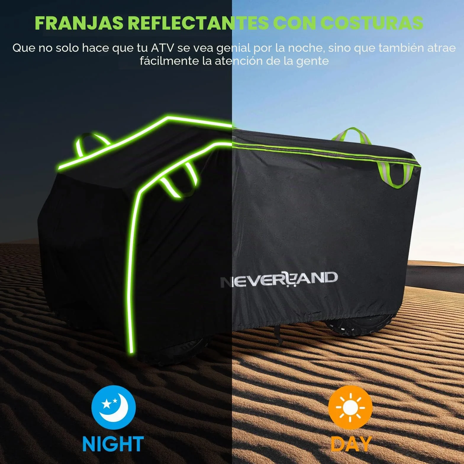 Neverland Funda Quad,210x120x115cm Impermeable Cubierta para ATV Cover Exterior con Tafetán de Poliéster Agujeros para la Cerraduracubre para Quad Protección contra la Lluvia Nieve Polvo Granizo Sol