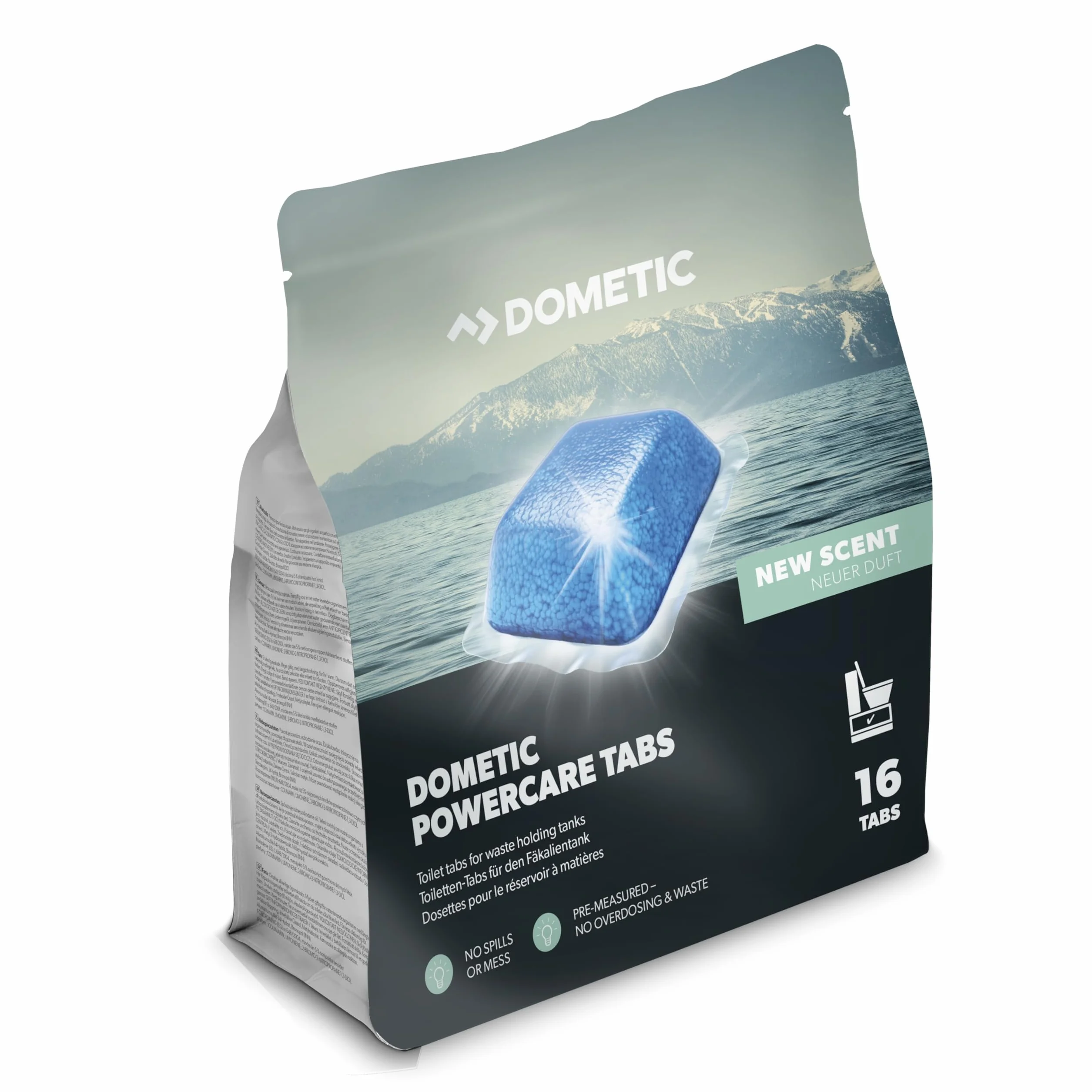 Dometic Pastillas PowerCare - Aditivo para el tanque de aguas negras, ayuda a la disolución de los residuos, 16 pastillas