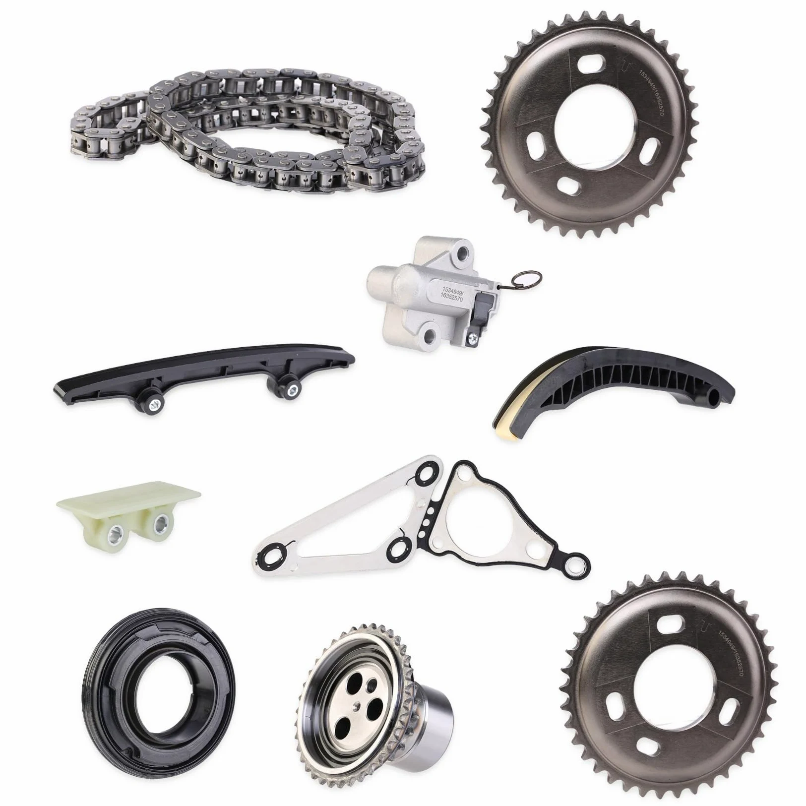 RIDEX 1389T2552 Kit de cadena de distribución con juntas con rueda dentada Compatible con FORD Transit Custom V362 Furgón FY, FZ